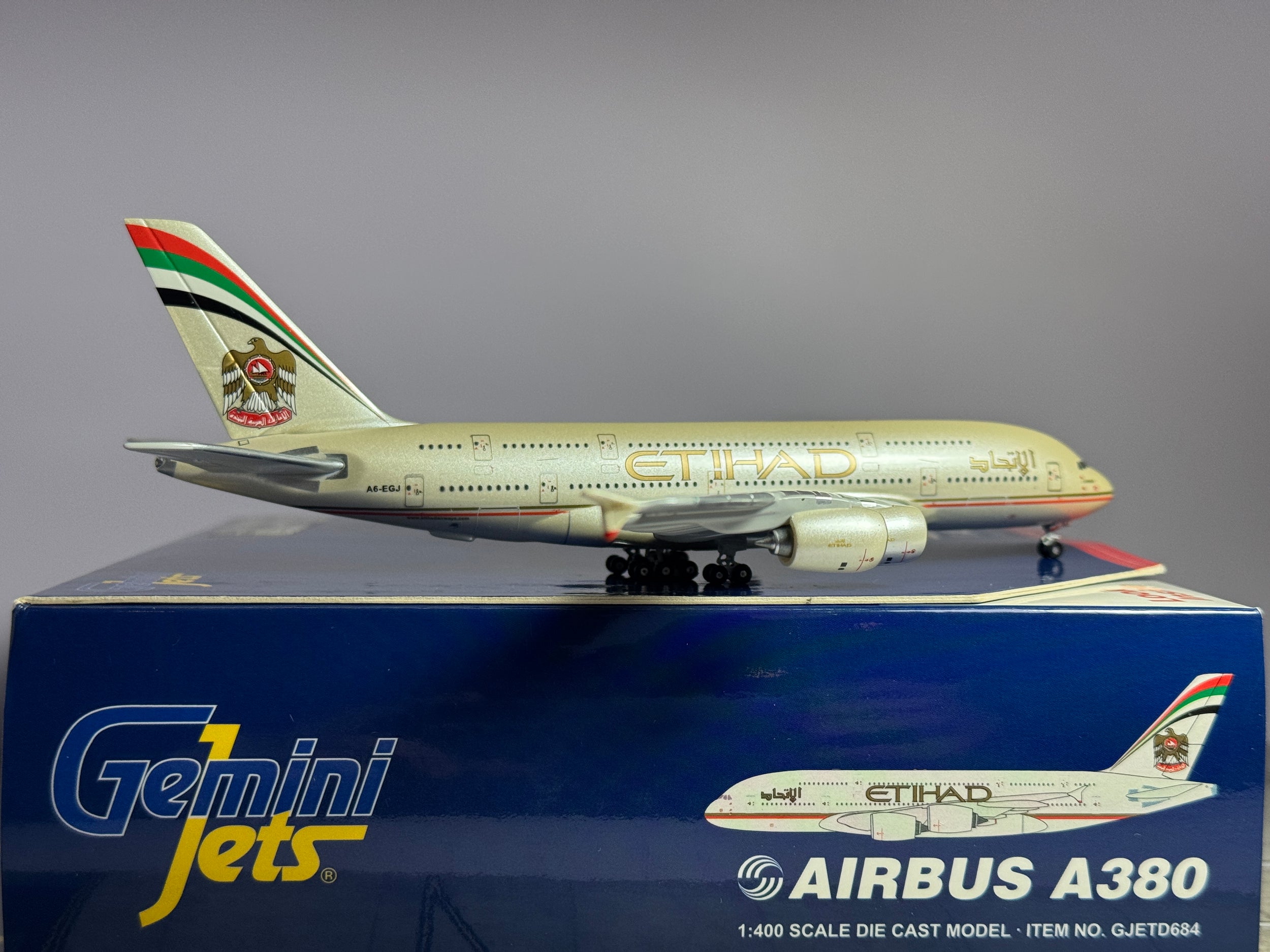 Gemini Jets 1:400 Etihad Airbus A380-800 A6-EGJ GJETD684