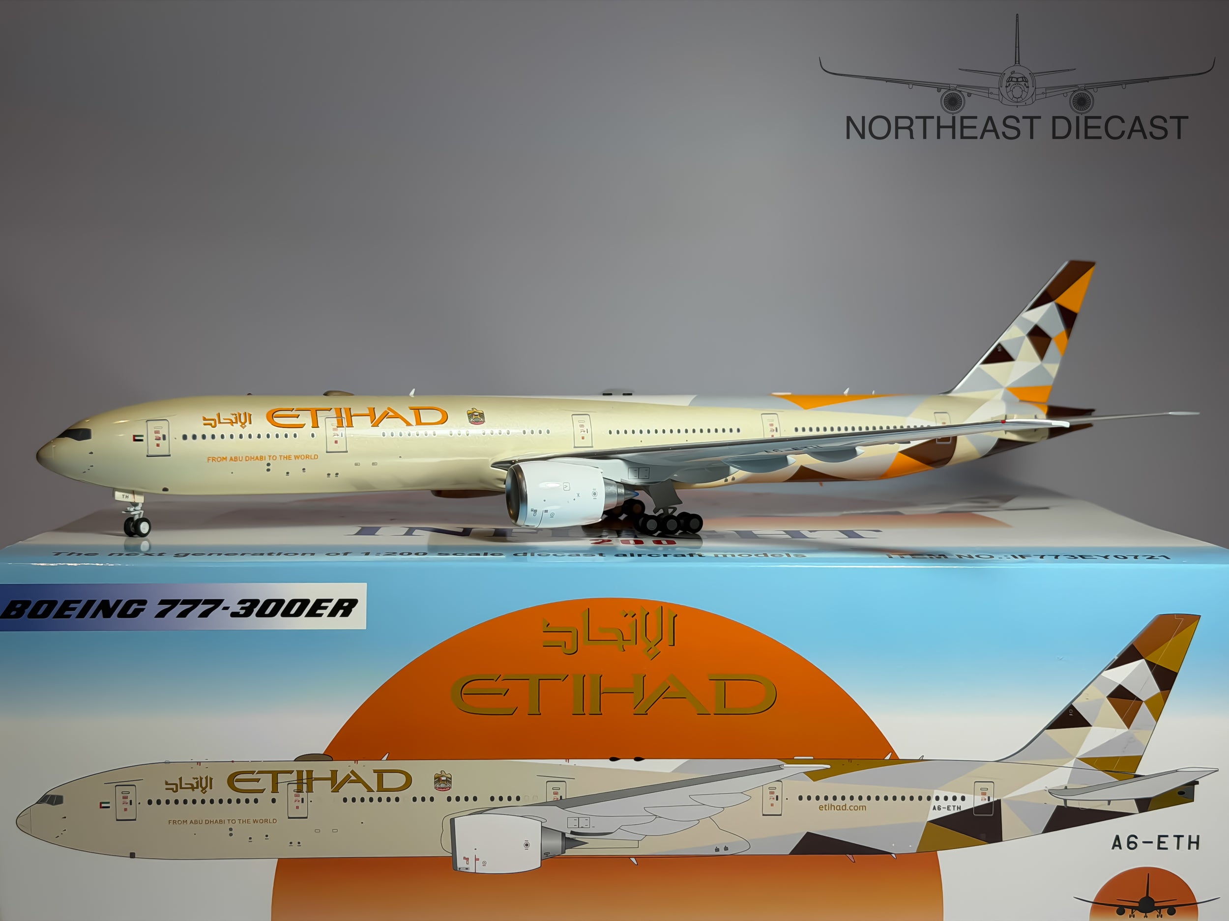 Etihad Airways Boeing 777-300ER 1:200 Inflight200 A6-ETH (IF773EY0721)