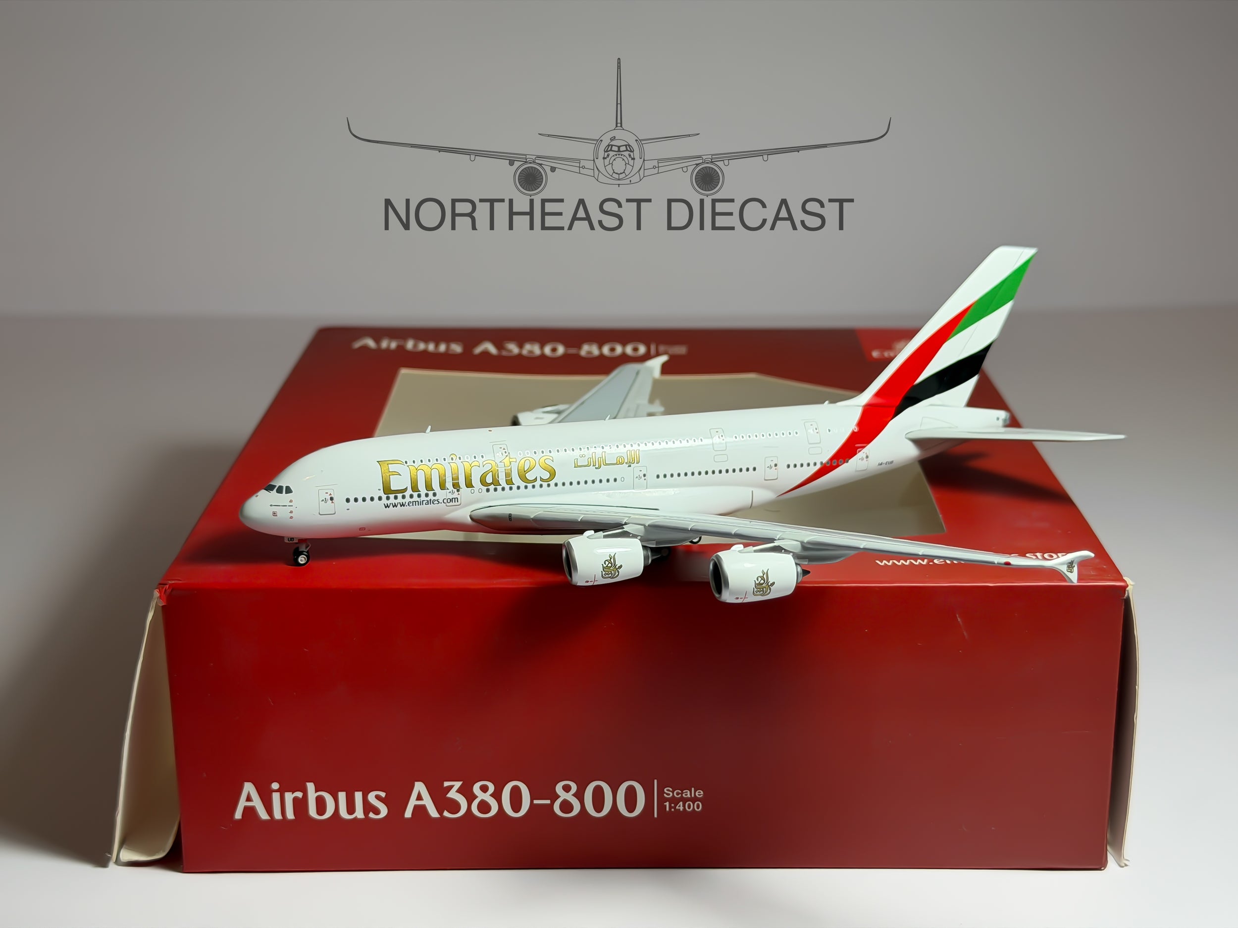 Emirates Airbus A380-800 1:400 Gemini Jets A6-EUD (GJUAE1941)