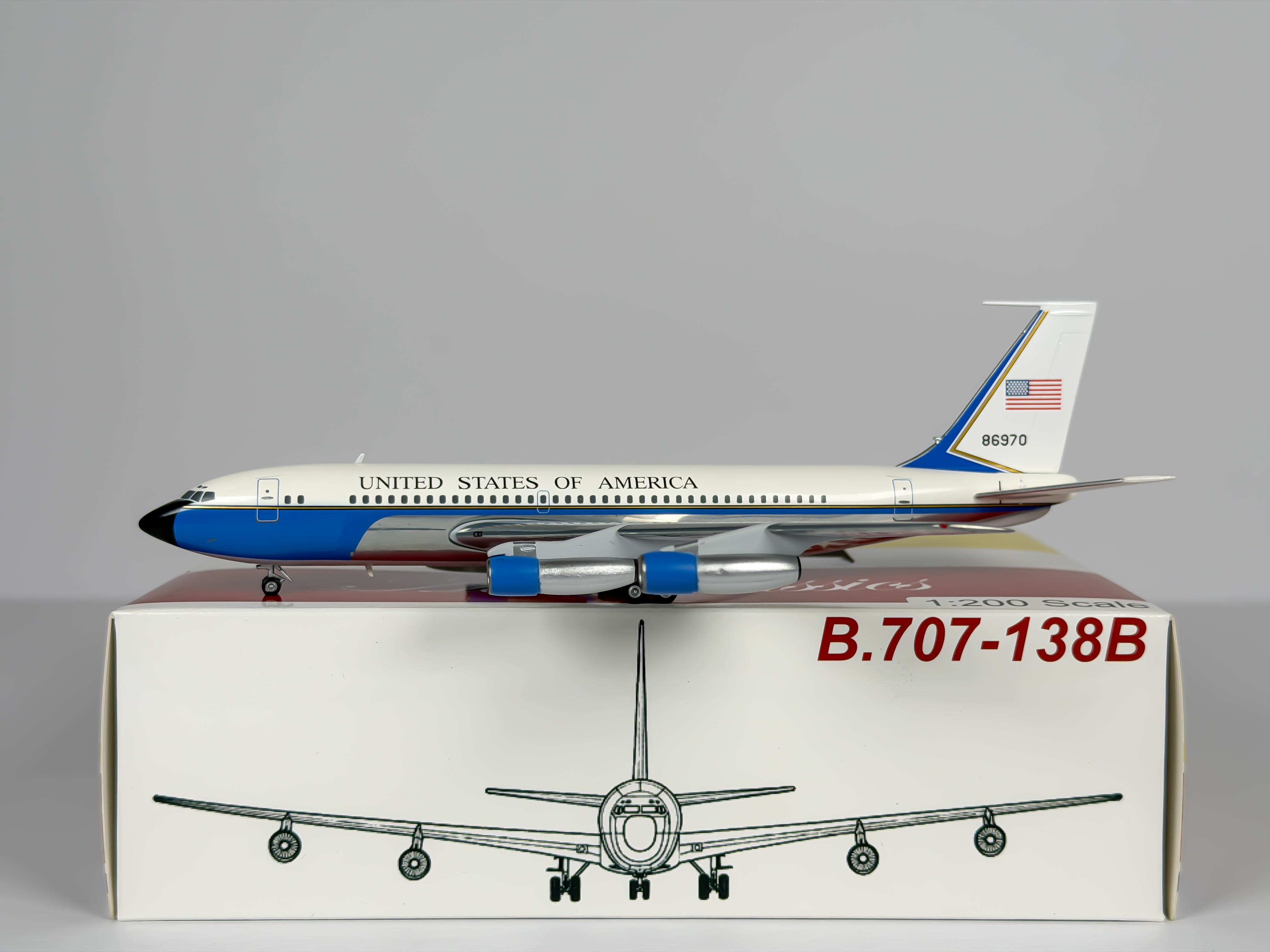 U.S Air Force (USAF) Boeing 707 (VC-137) 1:200 Aeroclassics 86970 (AC19018)
