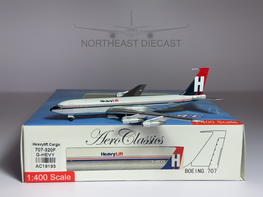 HeavyLift Cargo Boeing 707-300F 1:400 Aeroclassics G-HEVY (AC19193)