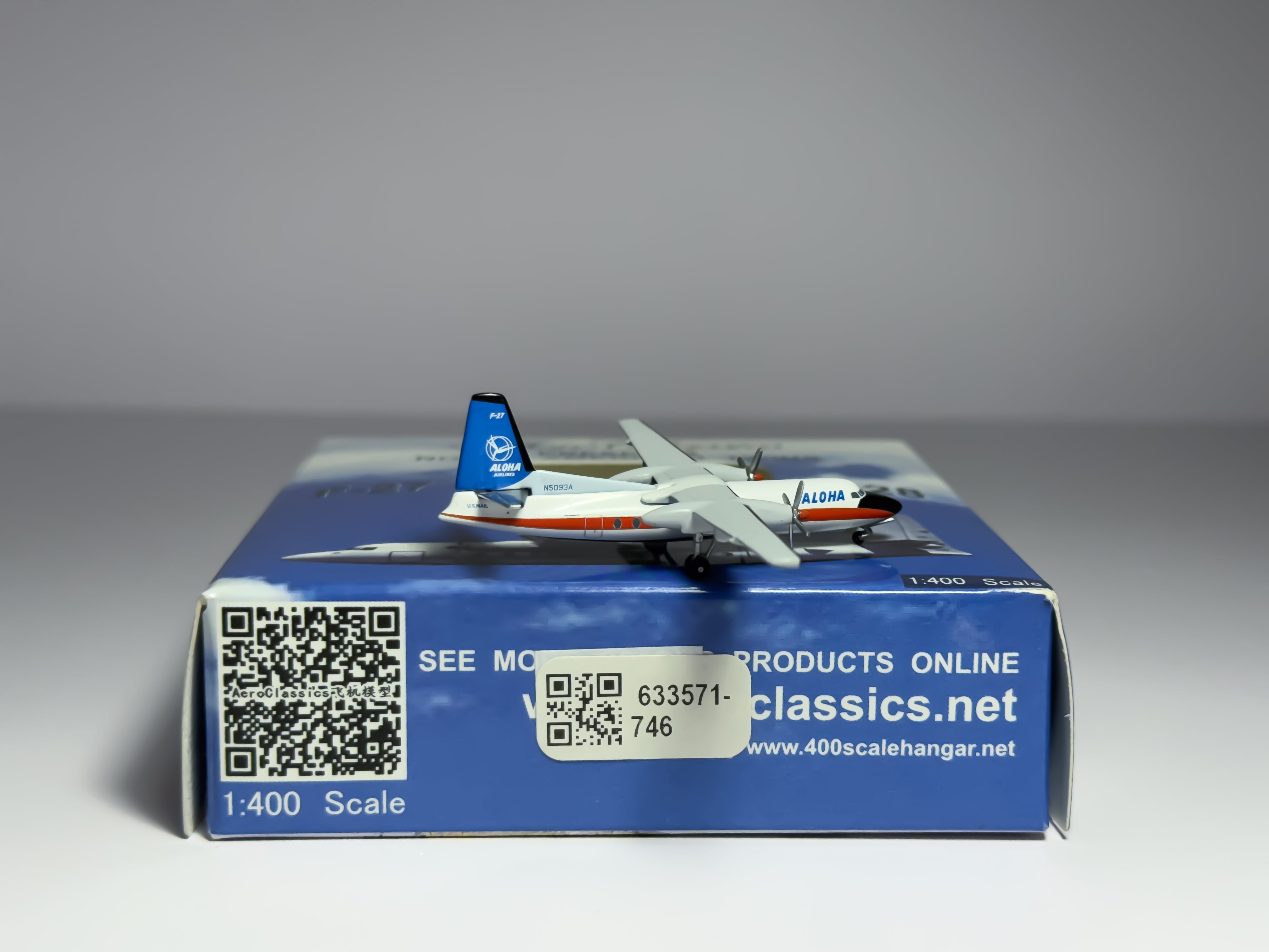 Aloha Airlines Fokker F-27 1:400 Aeroclassics N5093A (AC19195)