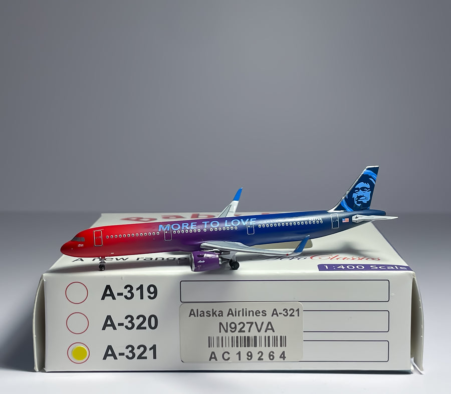 Alaska Airlines Airbus A321neo 1:400 Aeroclassics N927VA (AC19264)