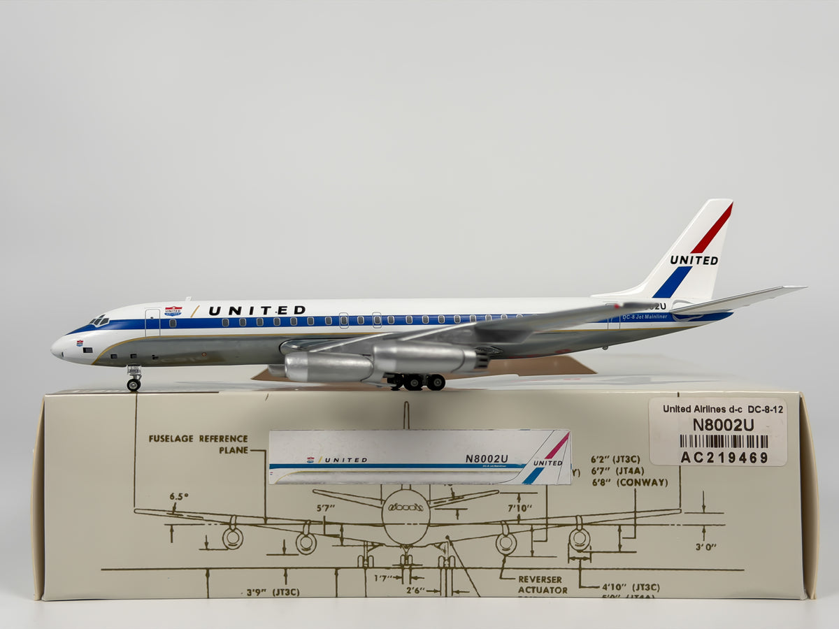 United Airlines Douglas DC-8-10 1:200 AeroClassics N8002U (AC219469)