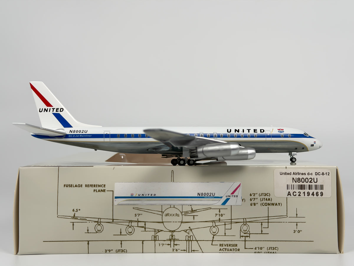 United Airlines Douglas DC-8-10 1:200 AeroClassics N8002U (AC219469)