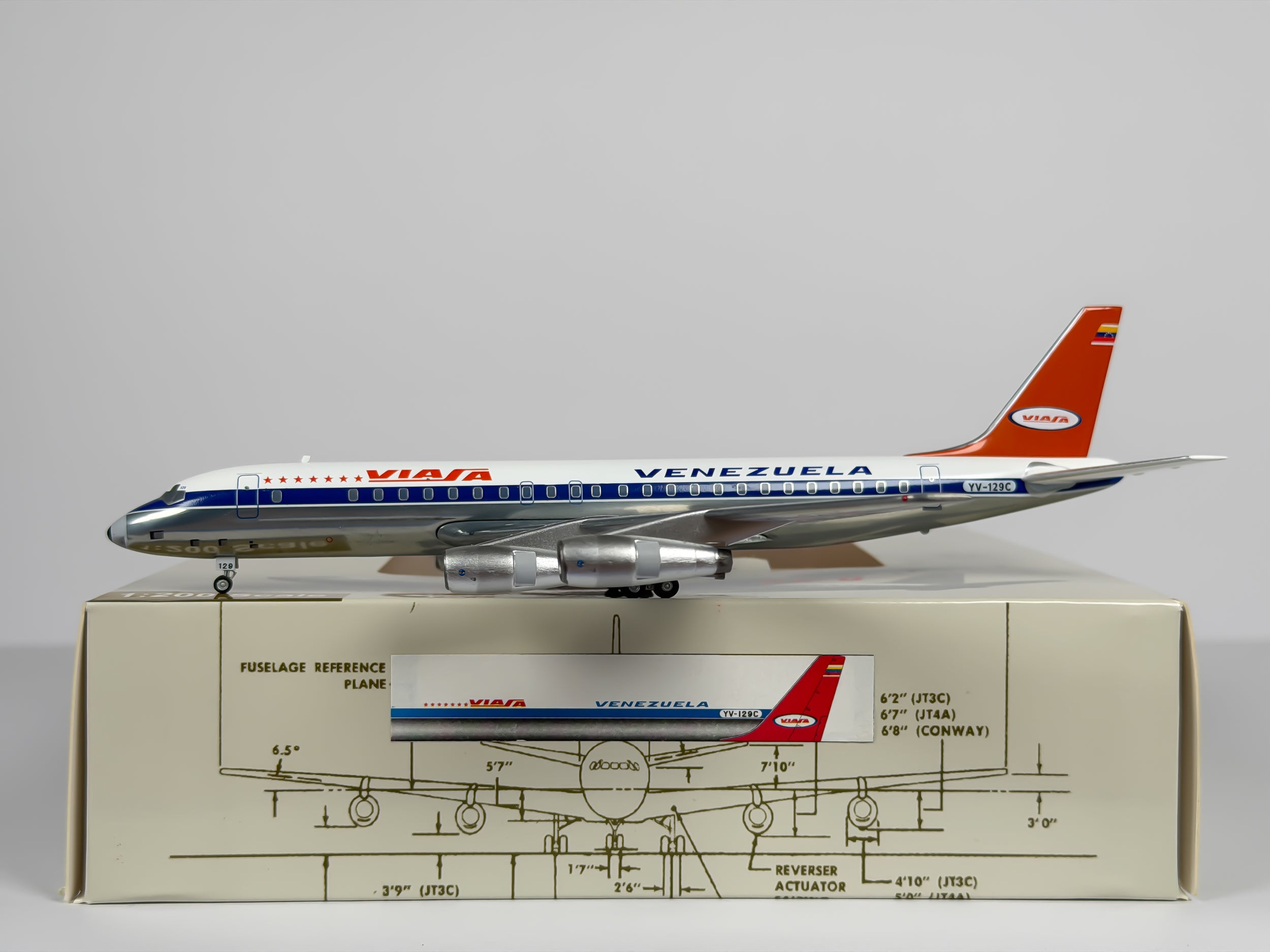 VIASA Venezuela Douglas DC-8-50 1:200 Aeroclassics YV-129C (AC219725A)