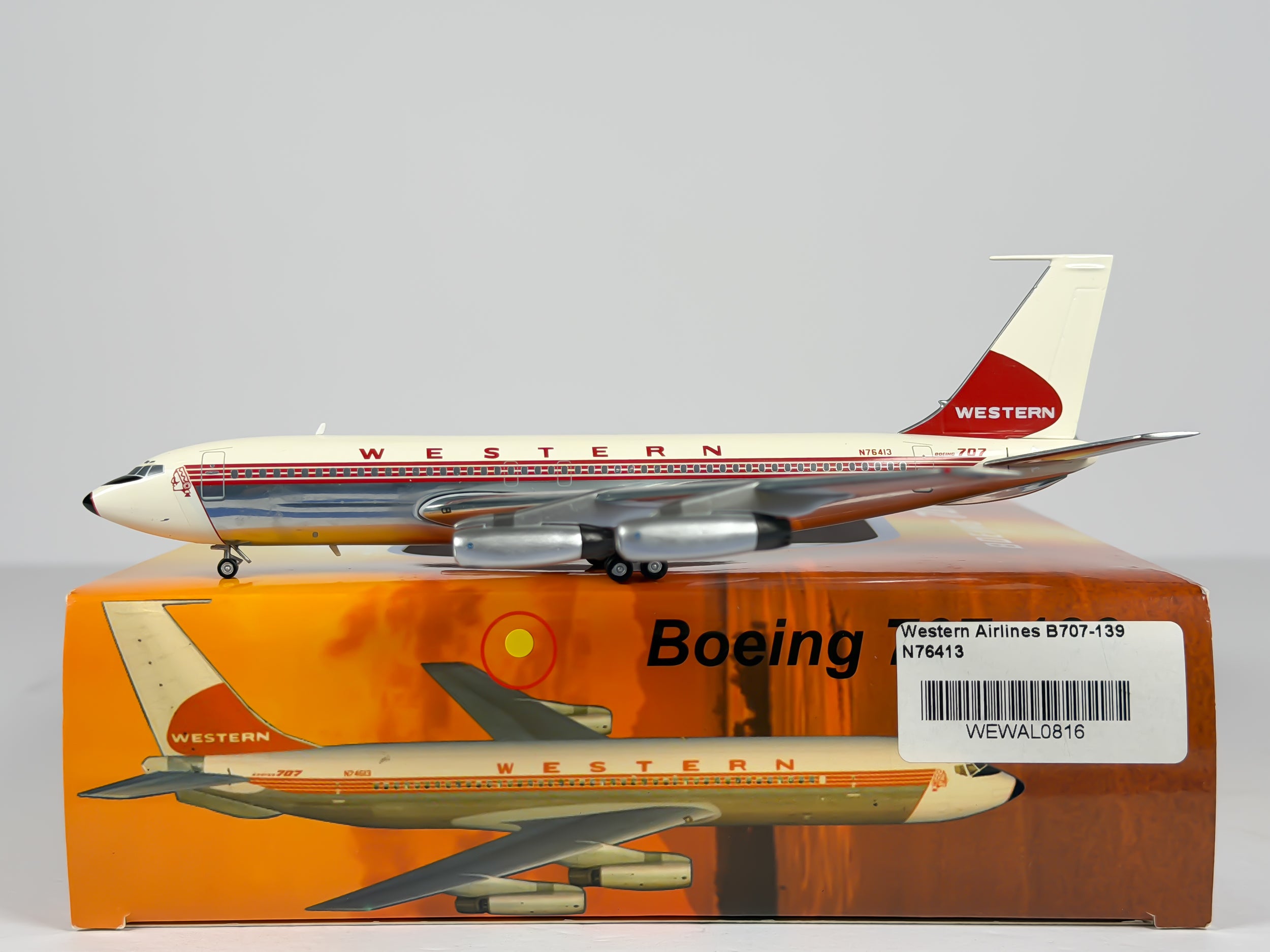 Western Airlines Boeing 707-100 1:200 Aeroclassics N76413 (AC2N76413)