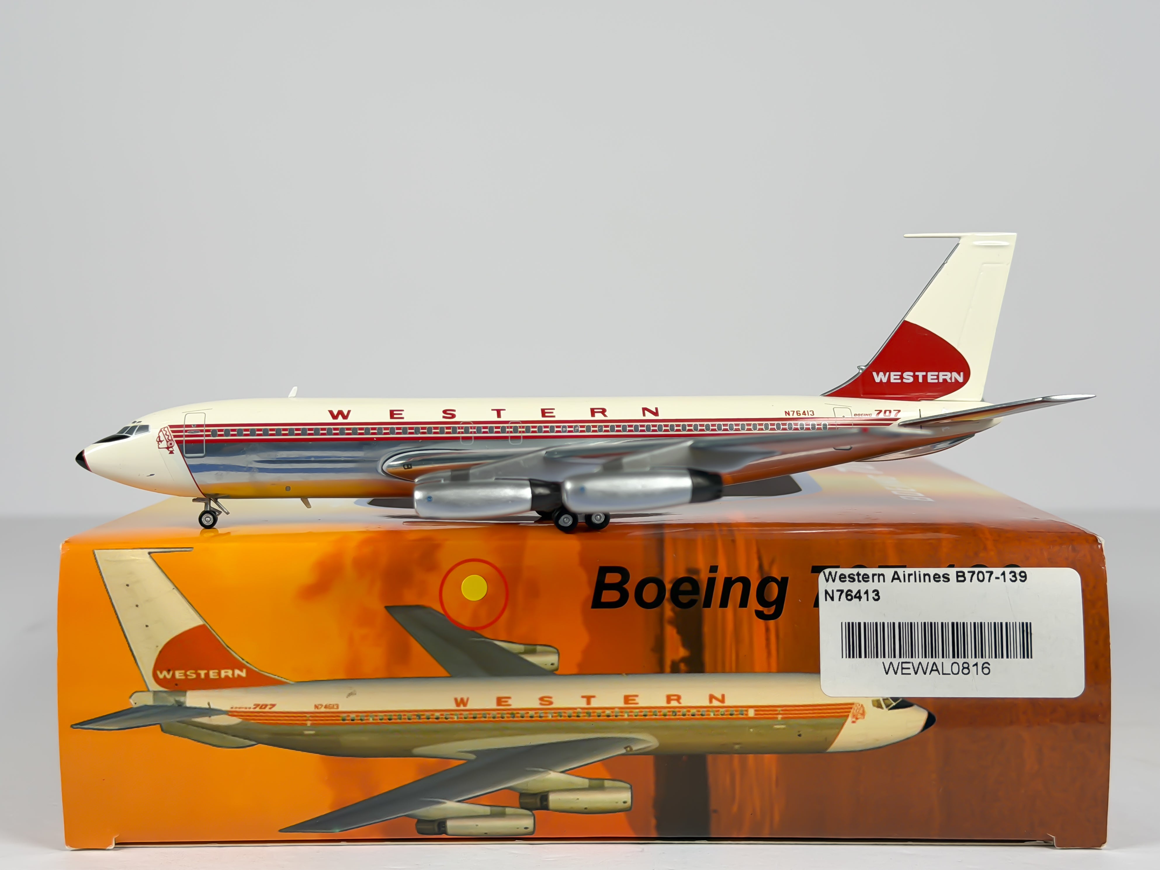 Western Airlines Boeing 707-100 1:200 Aeroclassics N76413 (AC2N76413)