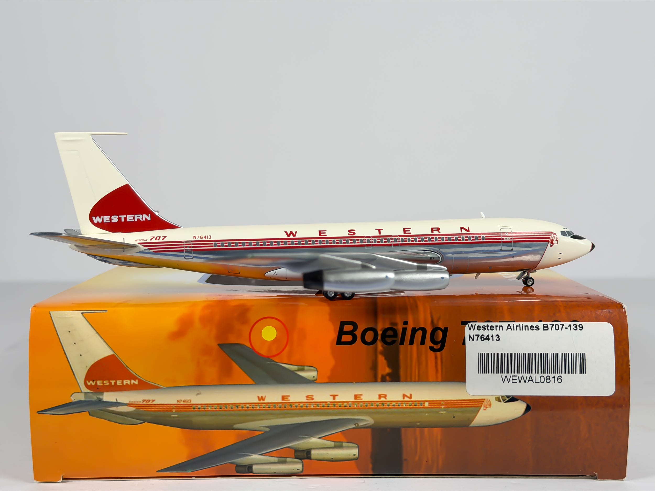 Western Airlines Boeing 707-100 1:200 Aeroclassics N76413 (AC2N76413)
