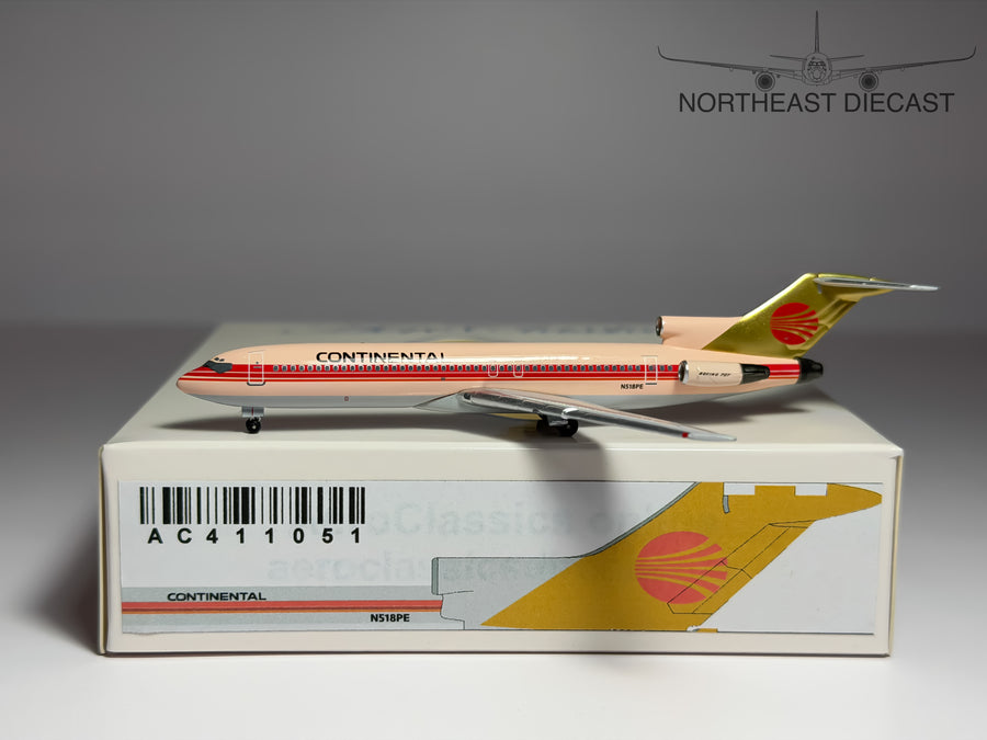 Continental Airlines Boeing 727-200 1:400 Aeroclassics N518PE (AC411051)