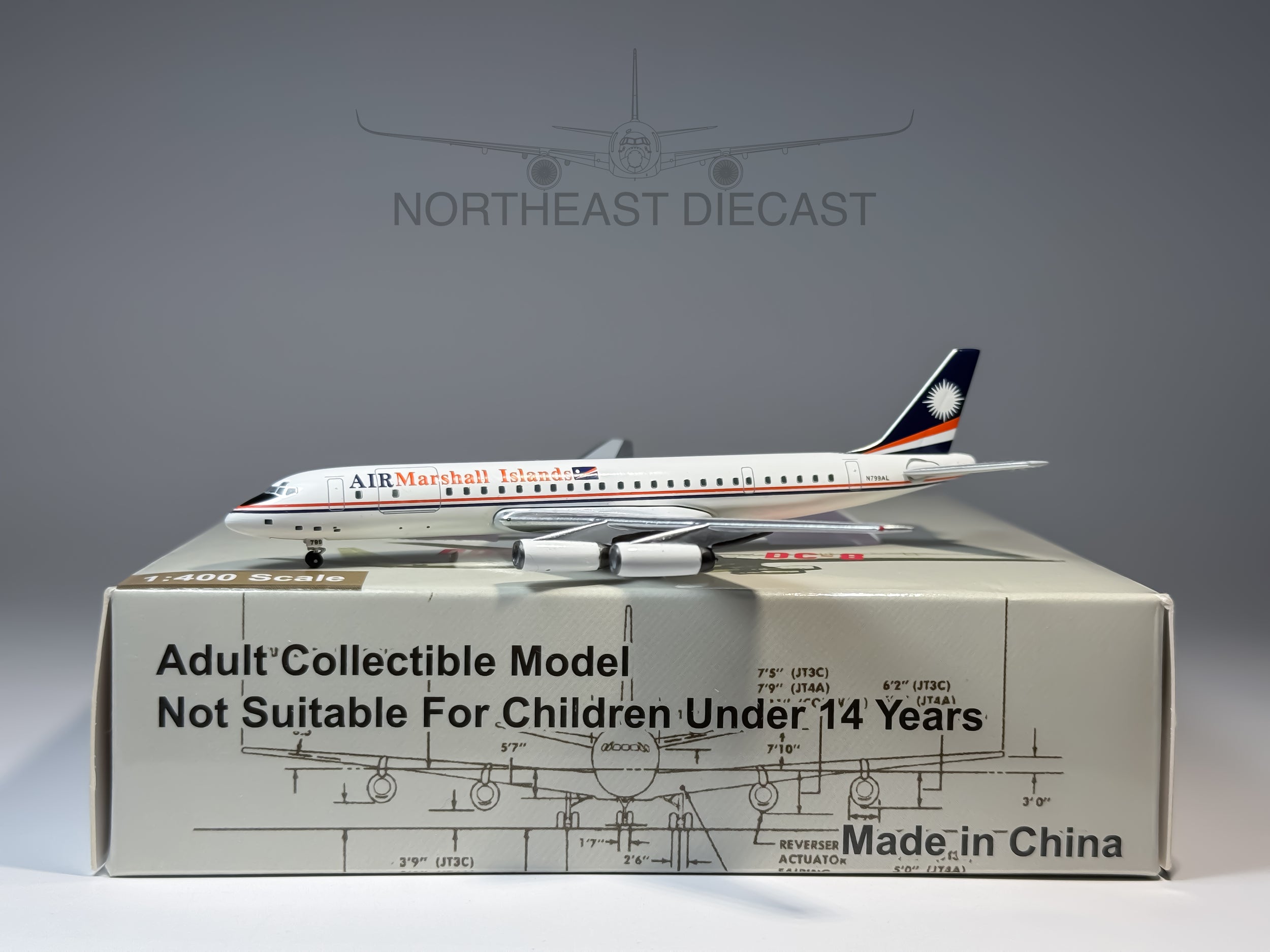 Air Marshall Islands Douglas DC-8-62CF 1:400 Aeroclassics N799AL (AC411088)