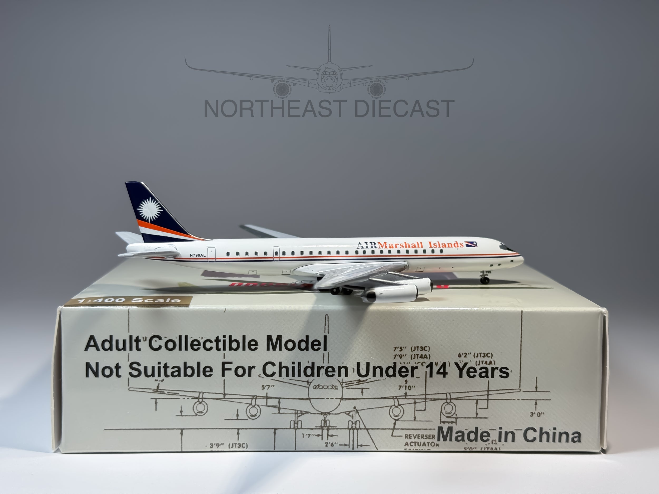 Air Marshall Islands Douglas DC-8-62CF 1:400 Aeroclassics N799AL (AC411088)