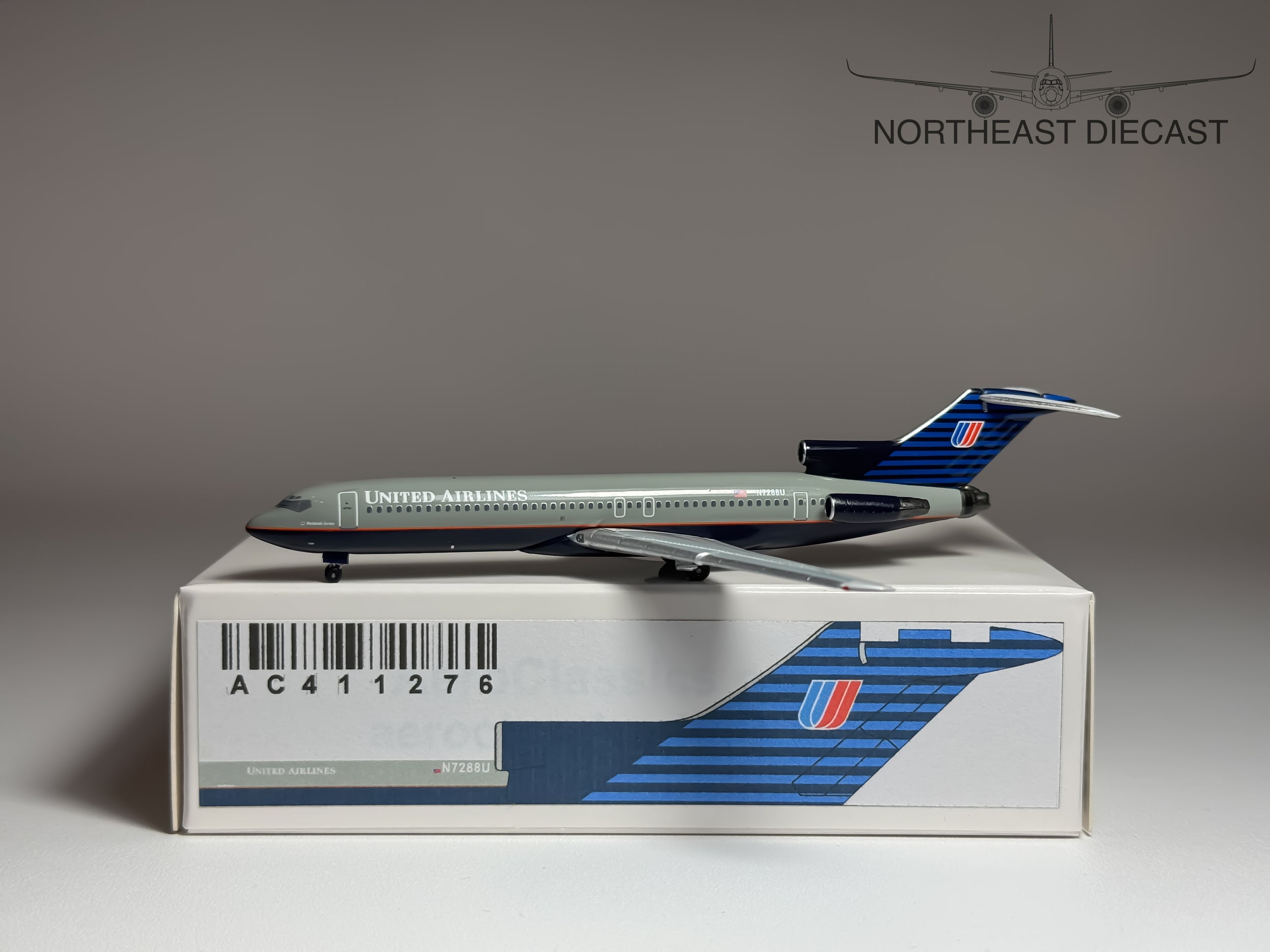 United Airlines Boeing 727-200 1:400 Aeroclassics N7288U (AC411276)