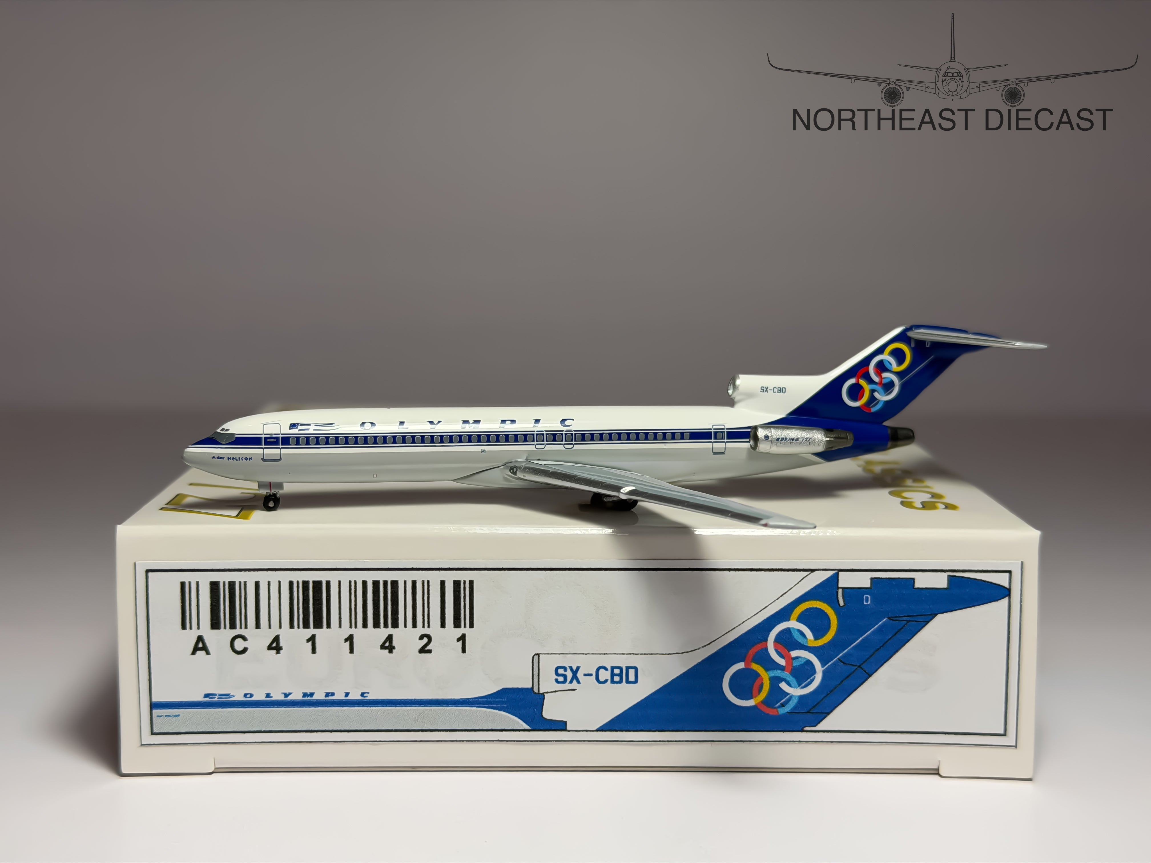 Olympic Airways Boeing 727-200 1:400 Aeroclassics SX-CBD (AC411421)