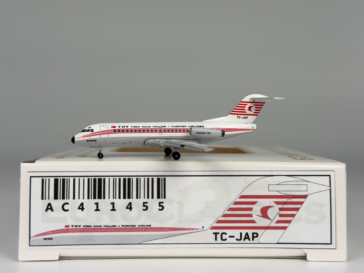 Turkish Airlines Fokker F-28 1:400 Aeroclassics TC-JAP (AC411455)