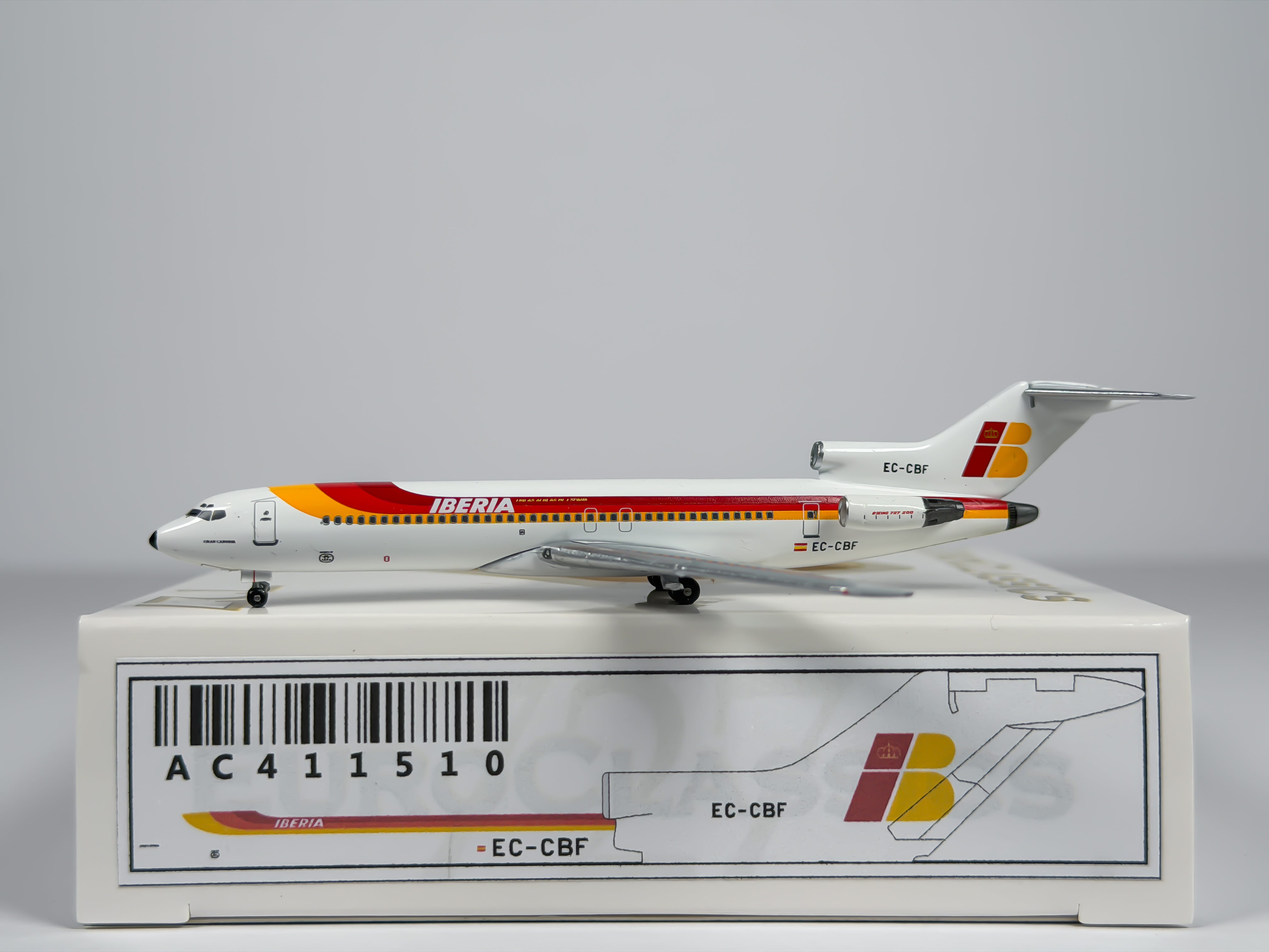 Iberia Airlines Boeing 727-200 1:400 Aeroclassics EC-CBF (AC411510)