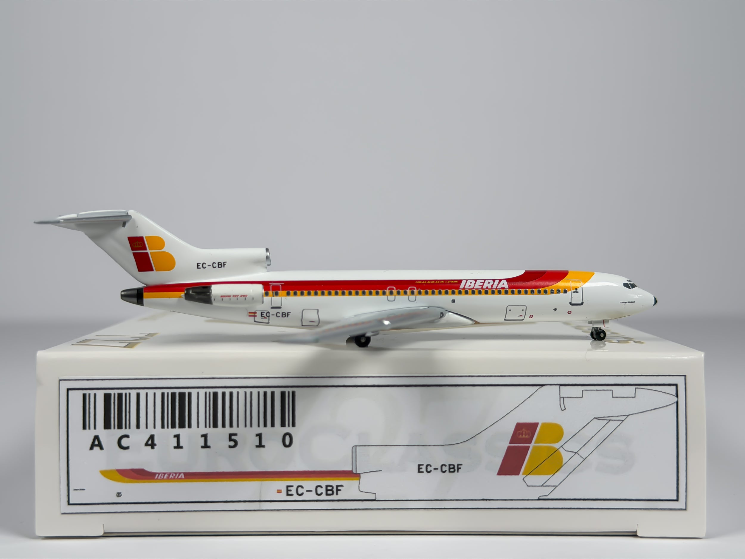 Iberia Airlines Boeing 727-200 1:400 Aeroclassics EC-CBF (AC411510)