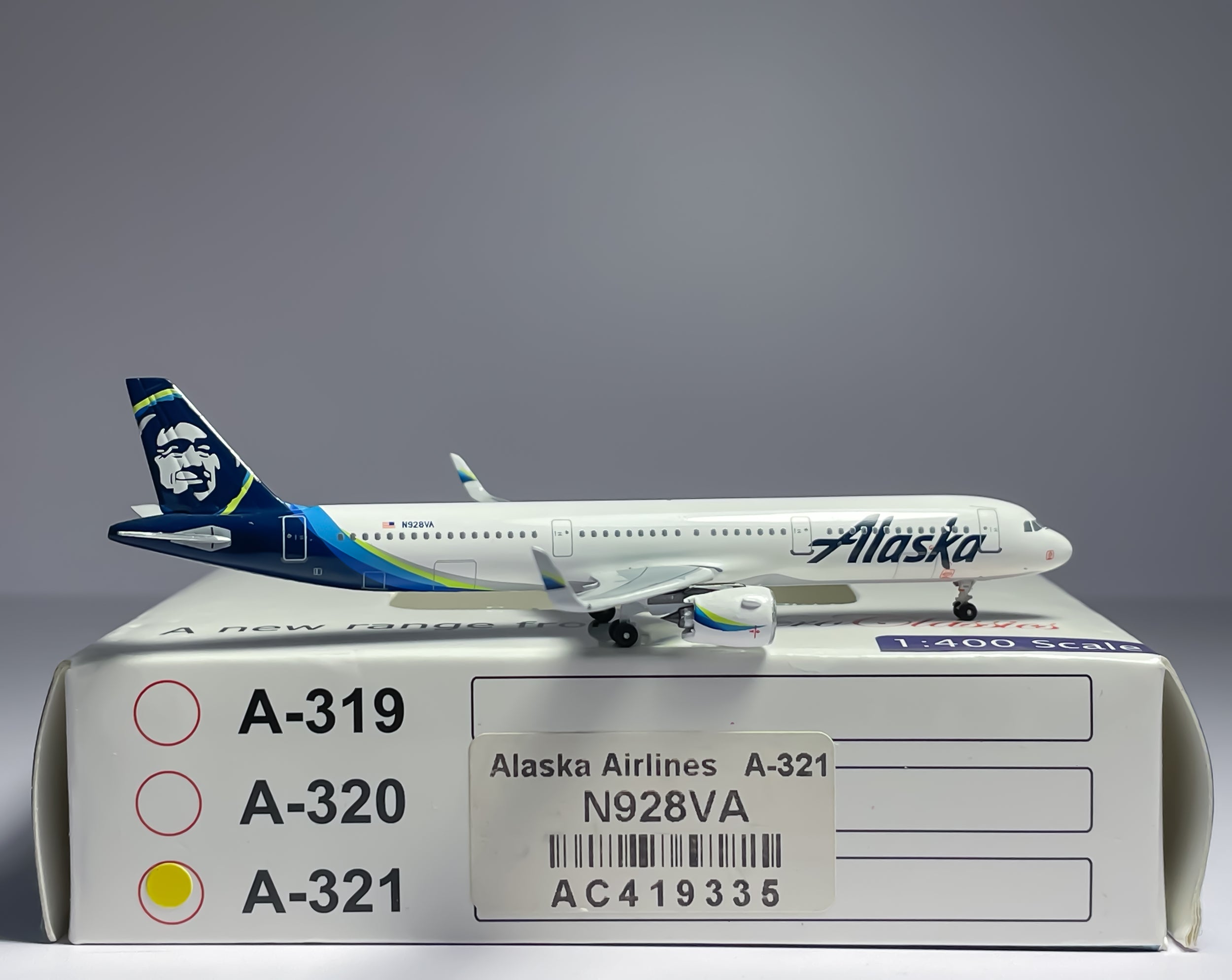 Alaska Airlines Airbus A321neo 1:400 Aeroclassics N928VA (AC419335)