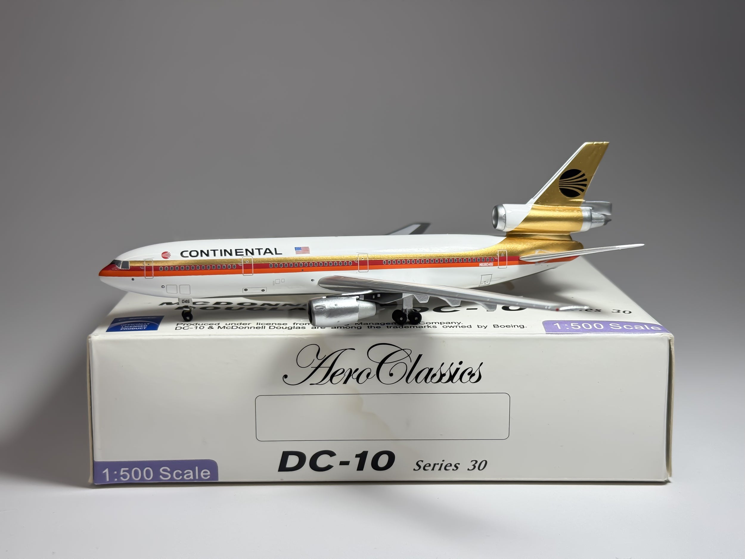 Continental Airlines McDonnell Douglas DC-10-10 1:400 Aeroclassics N68046 (AC419339)
