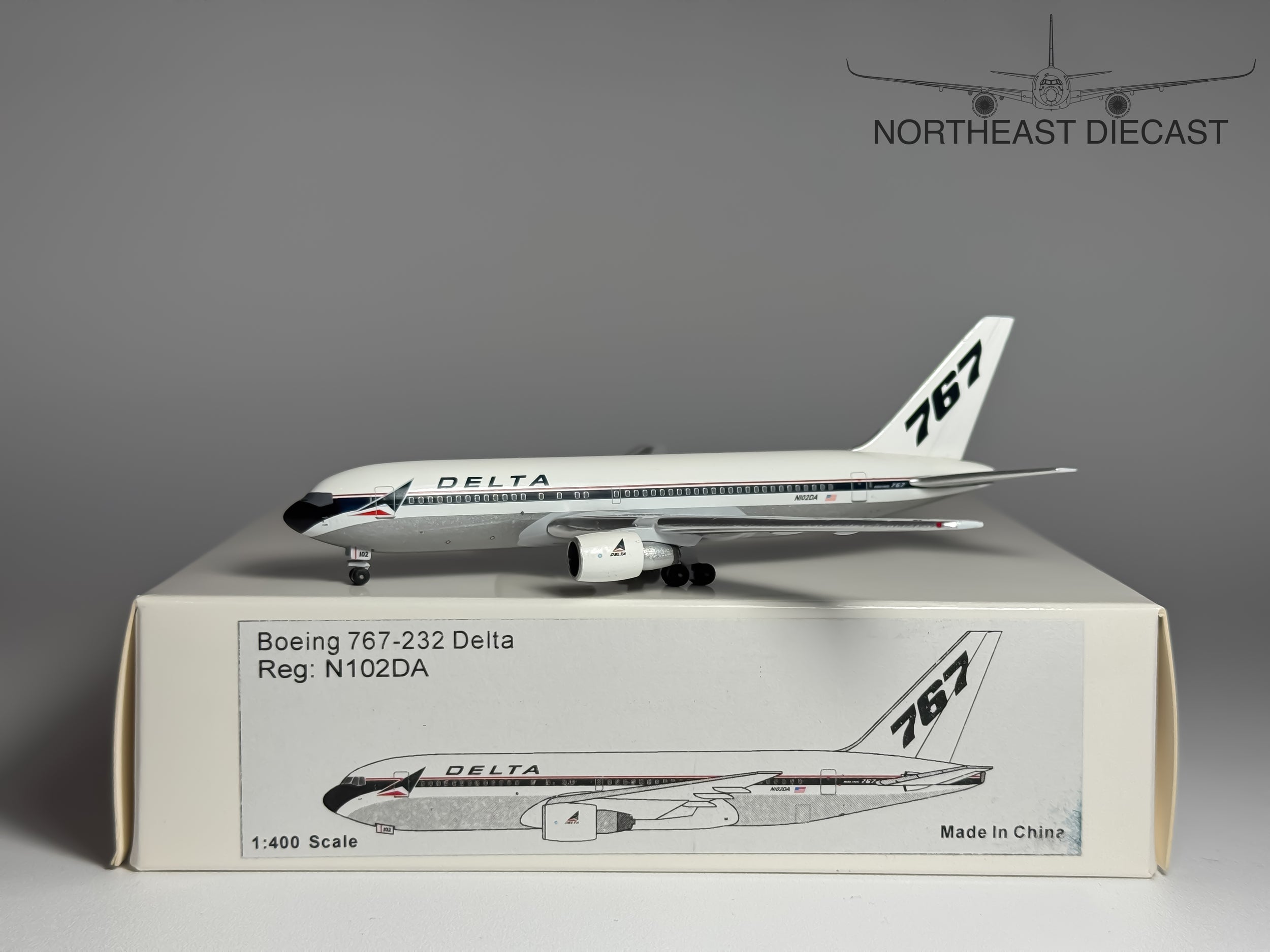 Delta Air Lines Boeing 767-200 1:400 Aeroclassics N102DA (AC419398)