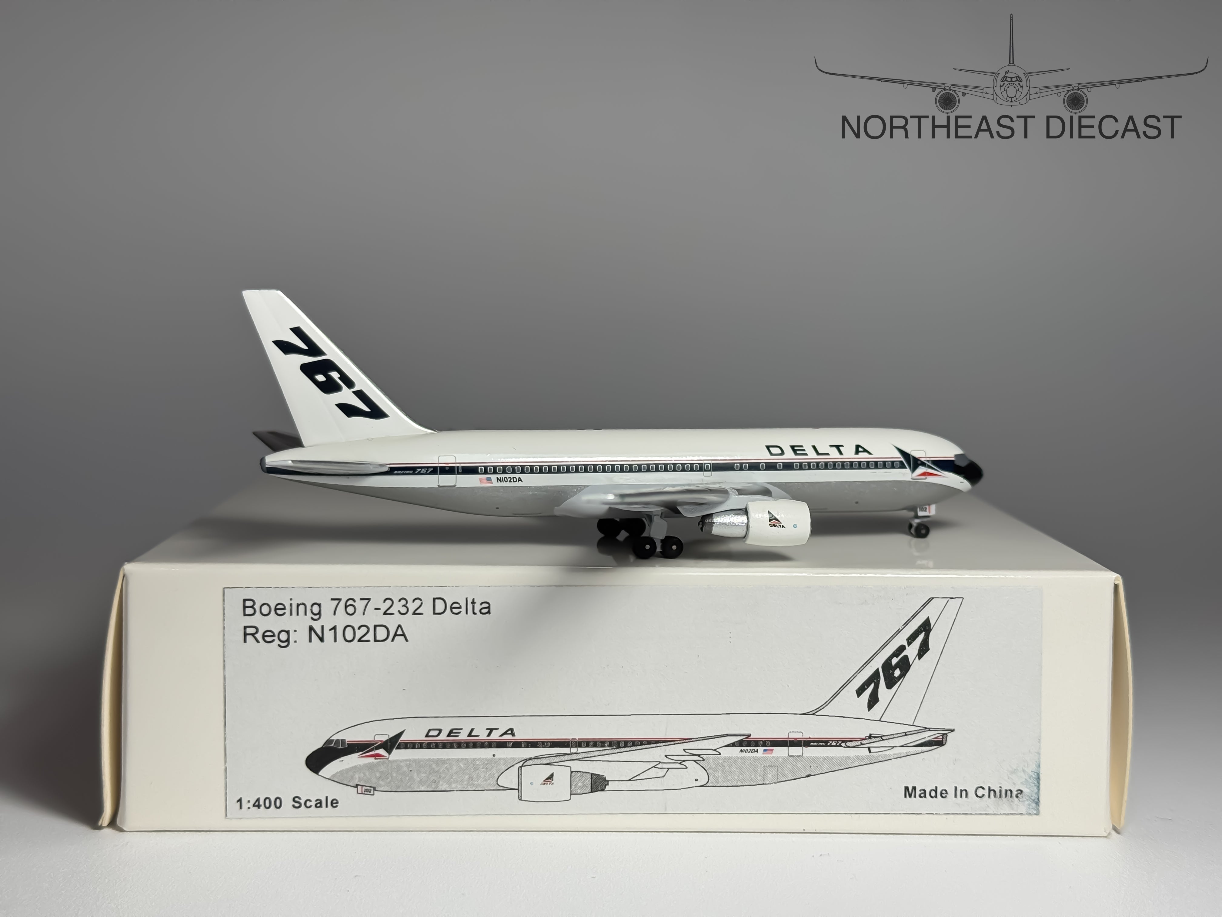 Delta Air Lines Boeing 767-200 1:400 Aeroclassics N102DA (AC419398)