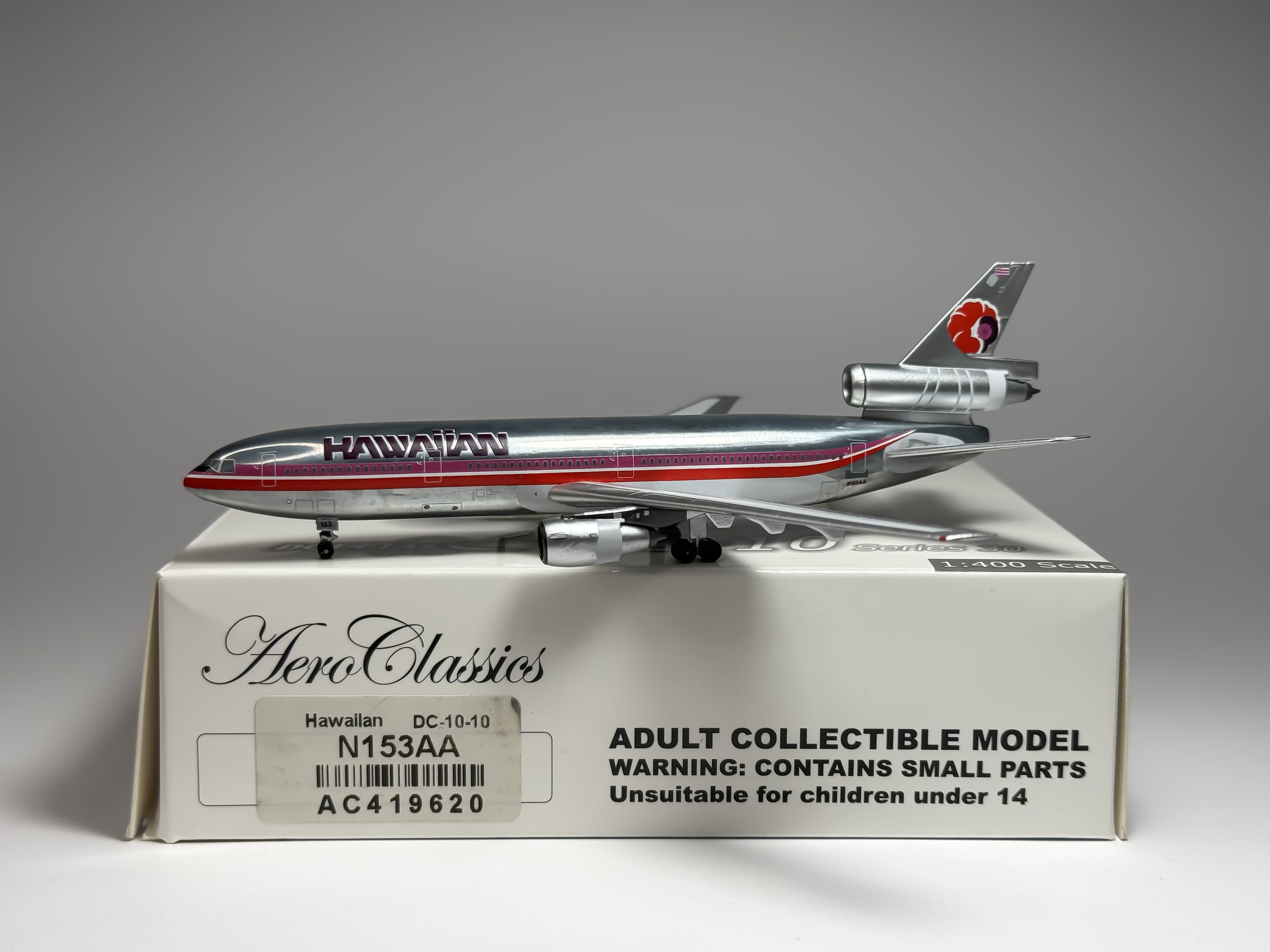 Hawaiian Airlines McDonnell Douglas DC-10-10 1:400 Aeroclassics N153AA (AC419620)