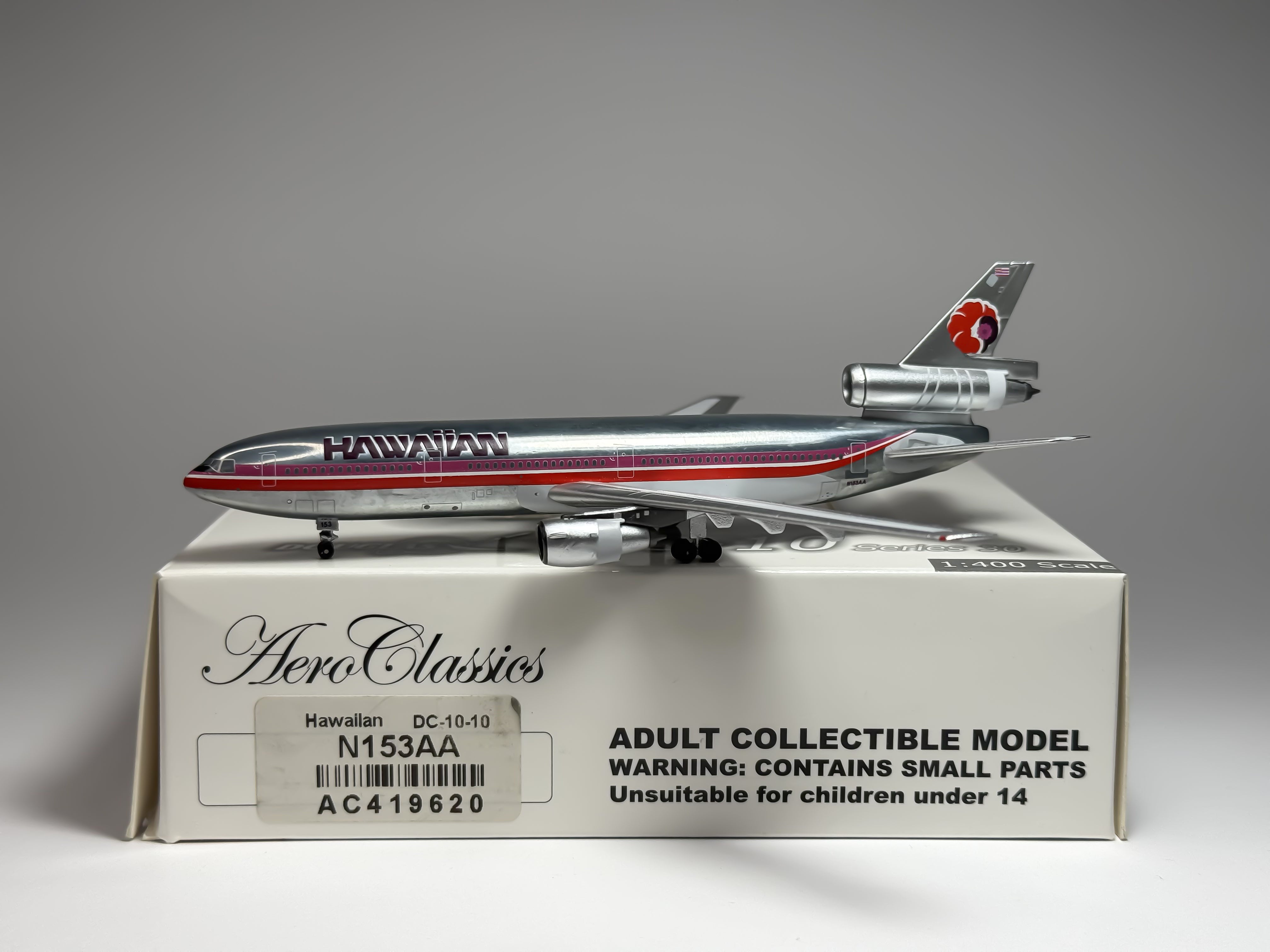 Hawaiian Airlines McDonnell Douglas DC-10-10 1:400 Aeroclassics N153AA (AC419620)