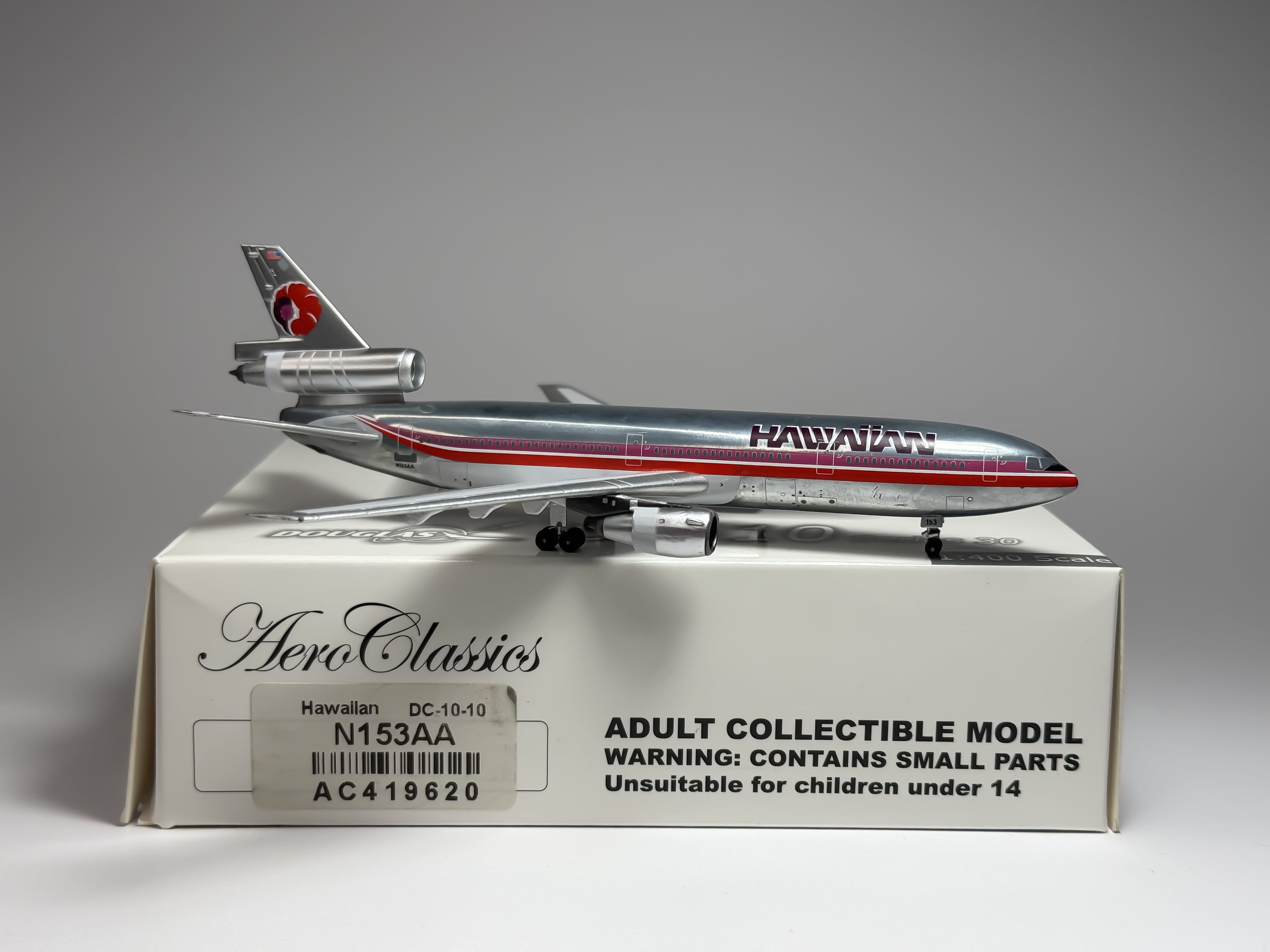 Hawaiian Airlines McDonnell Douglas DC-10-10 1:400 Aeroclassics N153AA (AC419620)