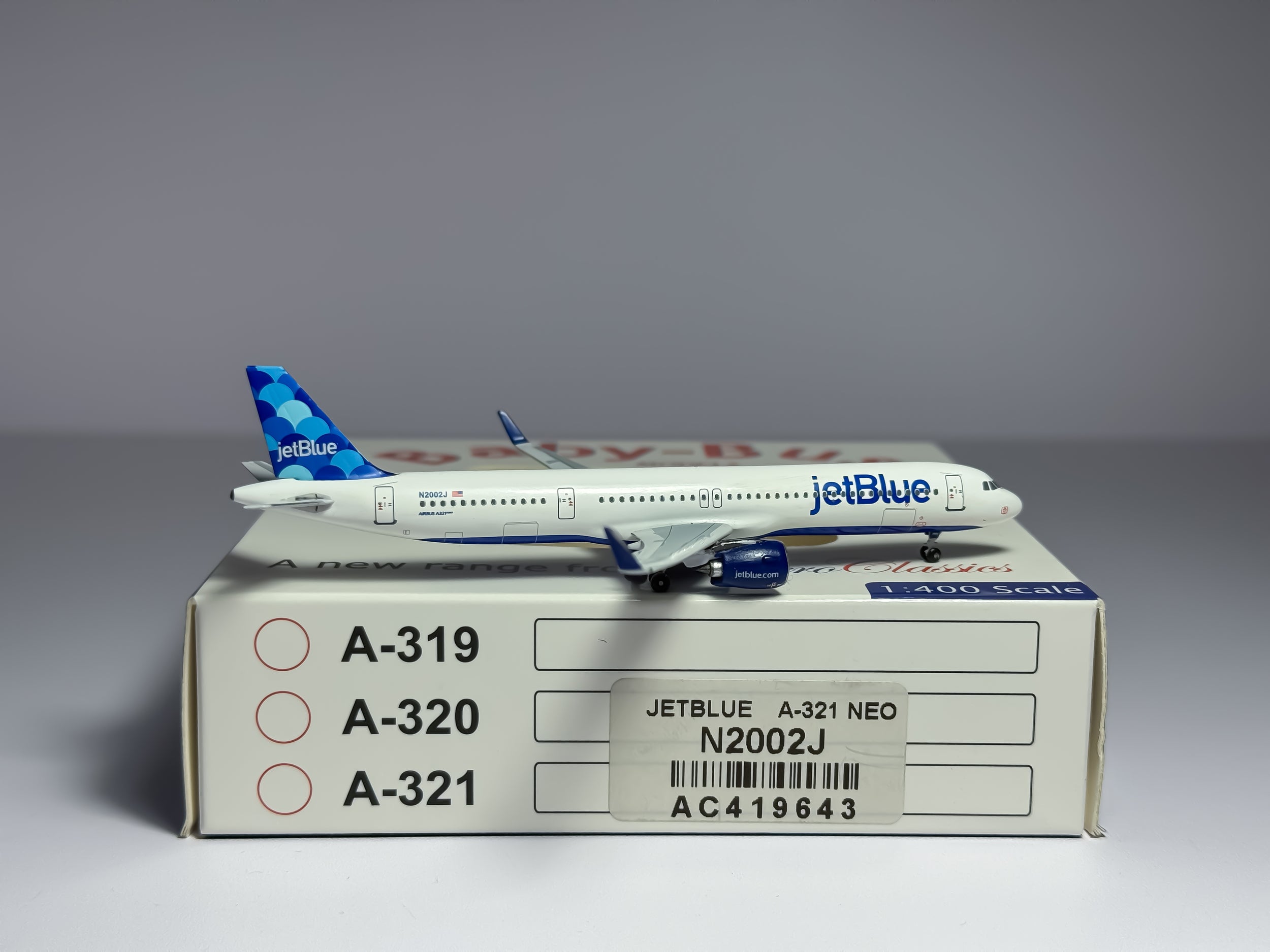JetBlue Airways Airbus A321neo 1:400 Aeroclassics N2002J (AC419643)