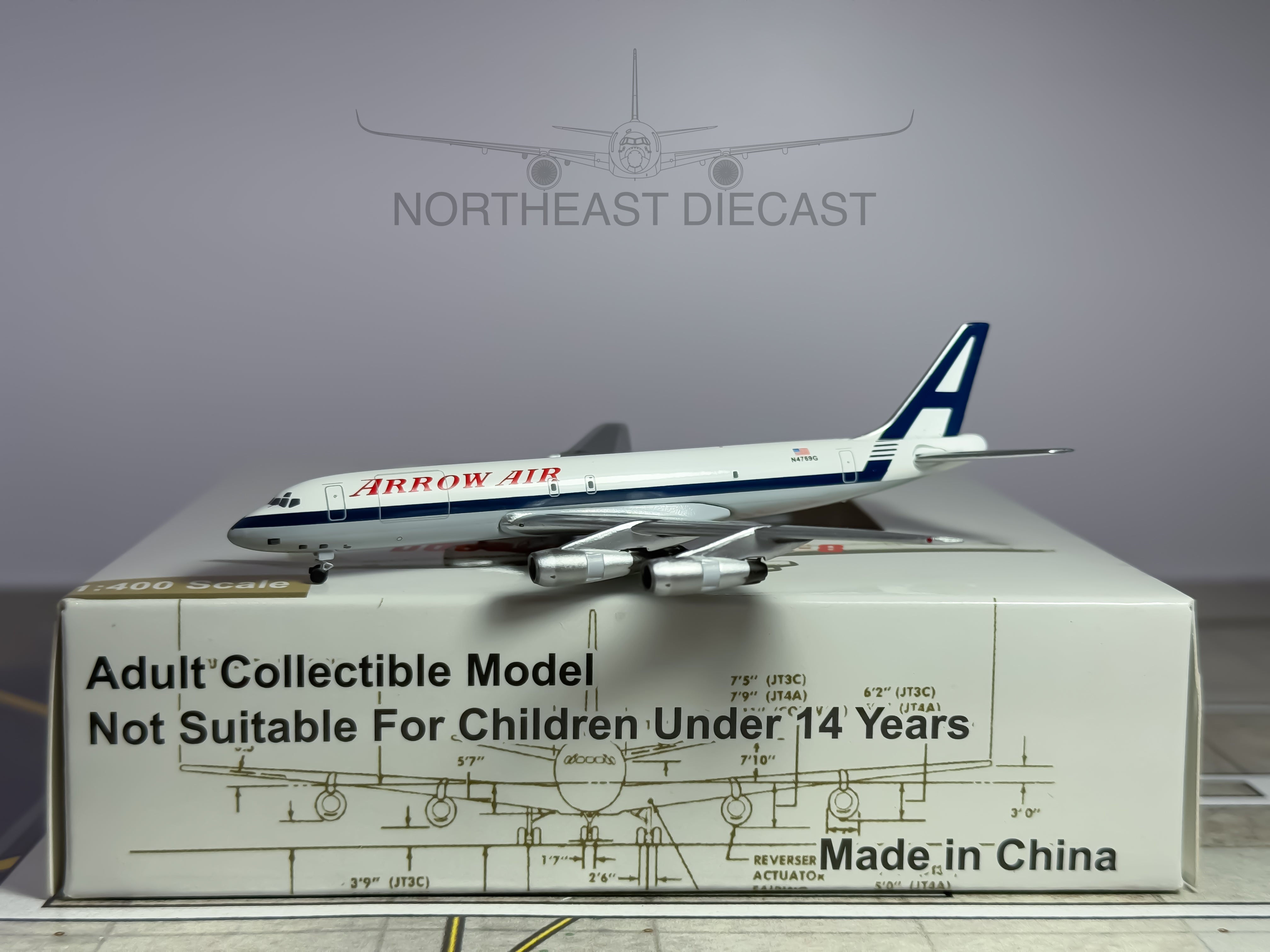 Arrow Air Douglas DC-8-50F 1:400 Aeroclassics N4769G (AC419933)