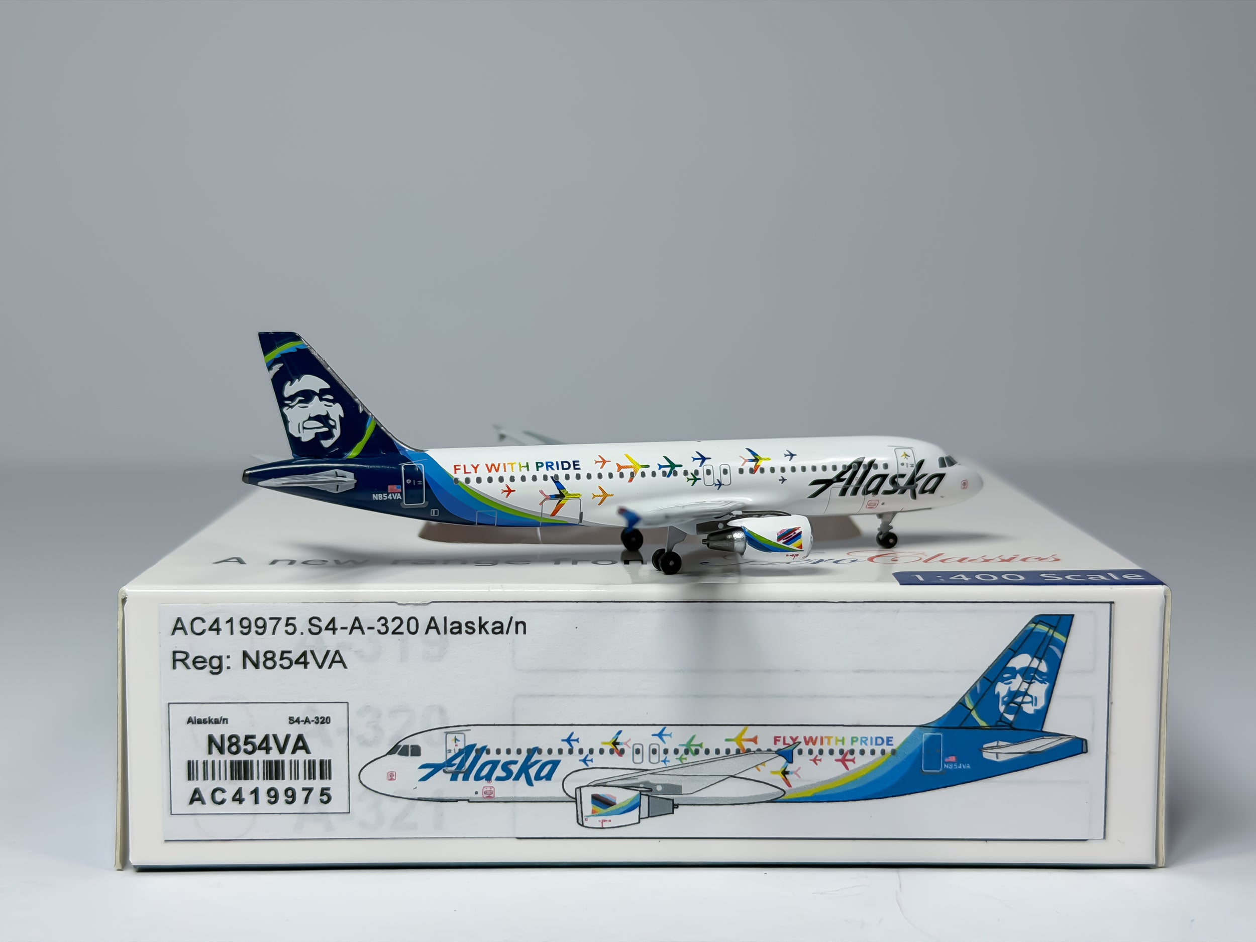 Alaska Airlines Airbus A320 1:400 Aeroclassics N854VA (AC419975)