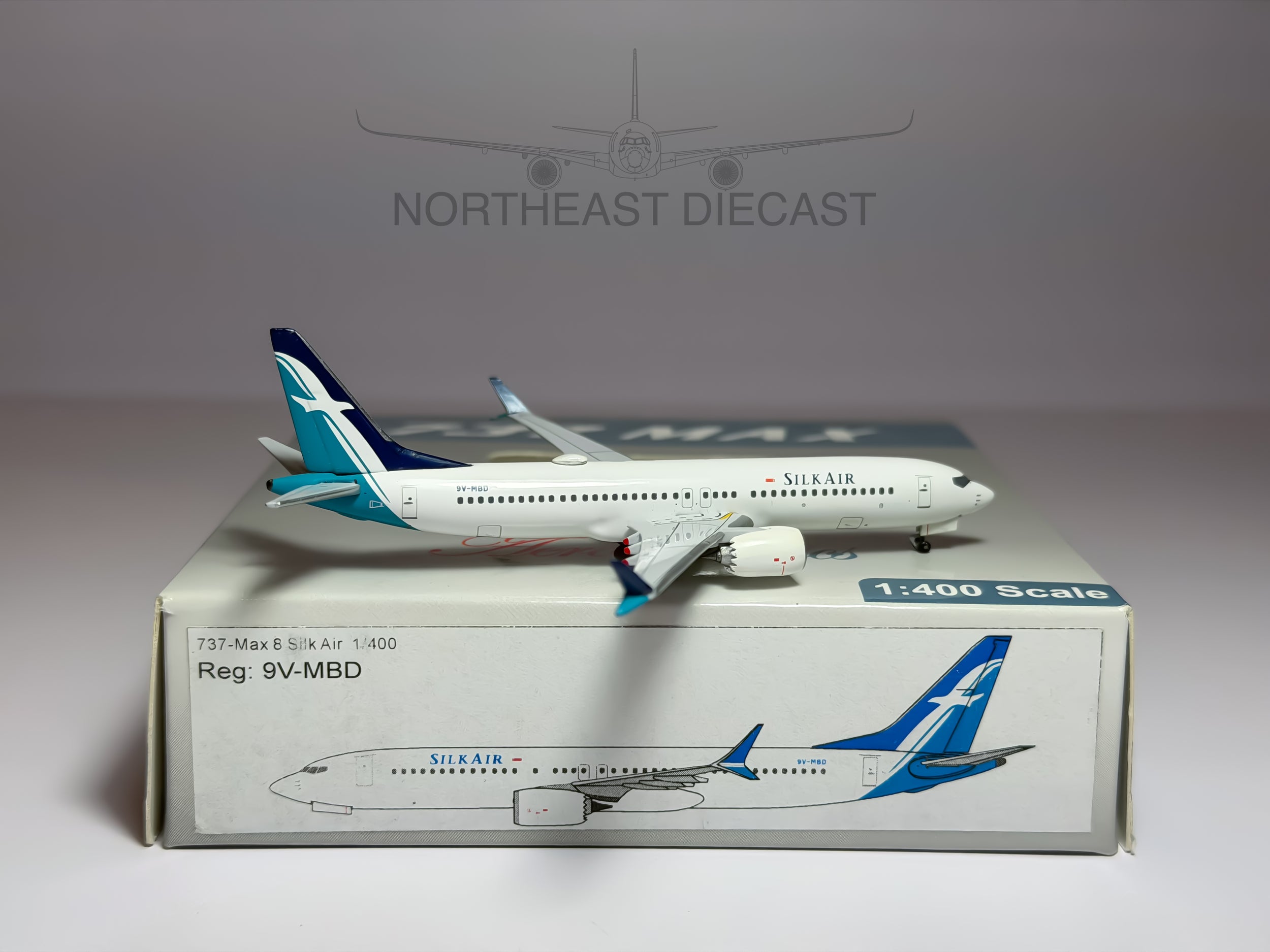 Silkair Boeing 737 MAX 8 1:400 Aeroclassics 9V-MBD (AC9VMBD)