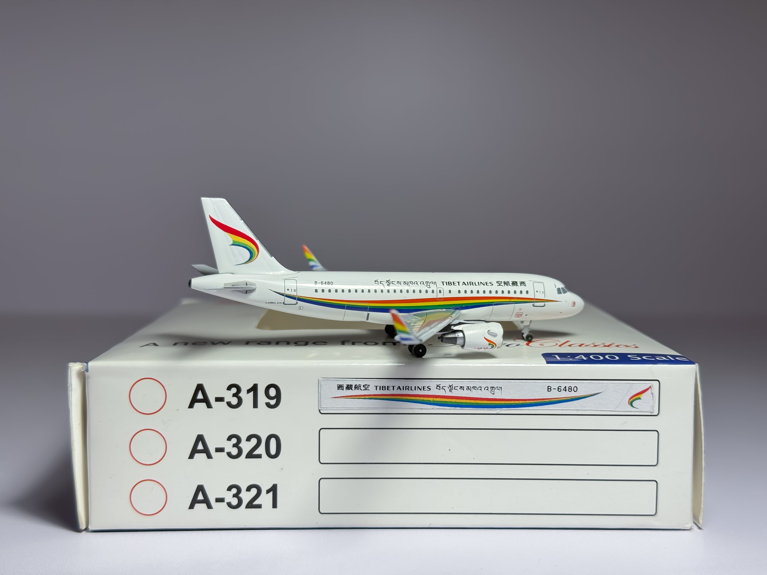 Tibet Airlines Airbus A319 1:400 Aeroclassics B-6480 (ACB6480)