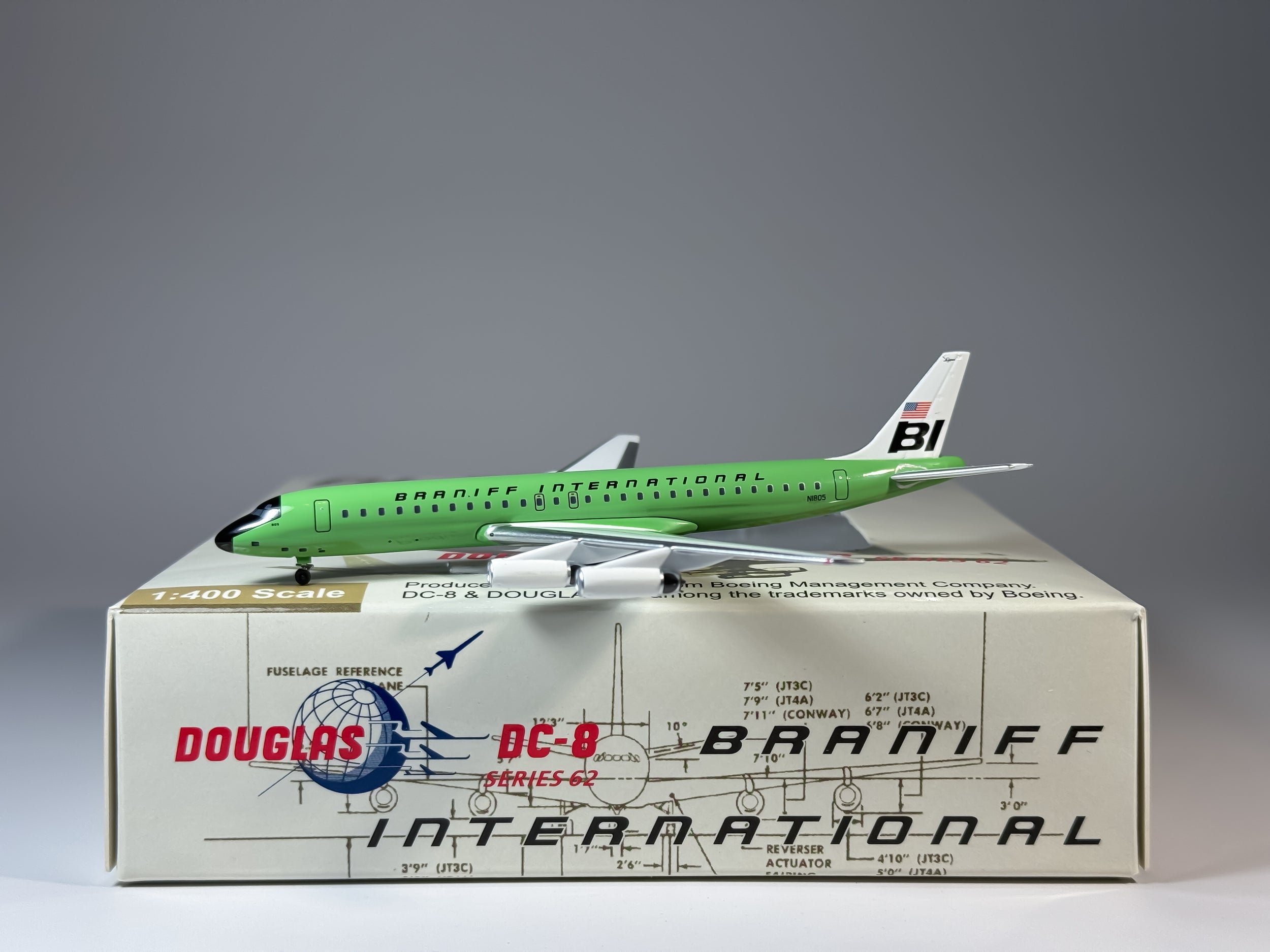 Braniff International Douglas DC-8-62 1:400 Aeroclassics N1805 (ACBNF0408A)