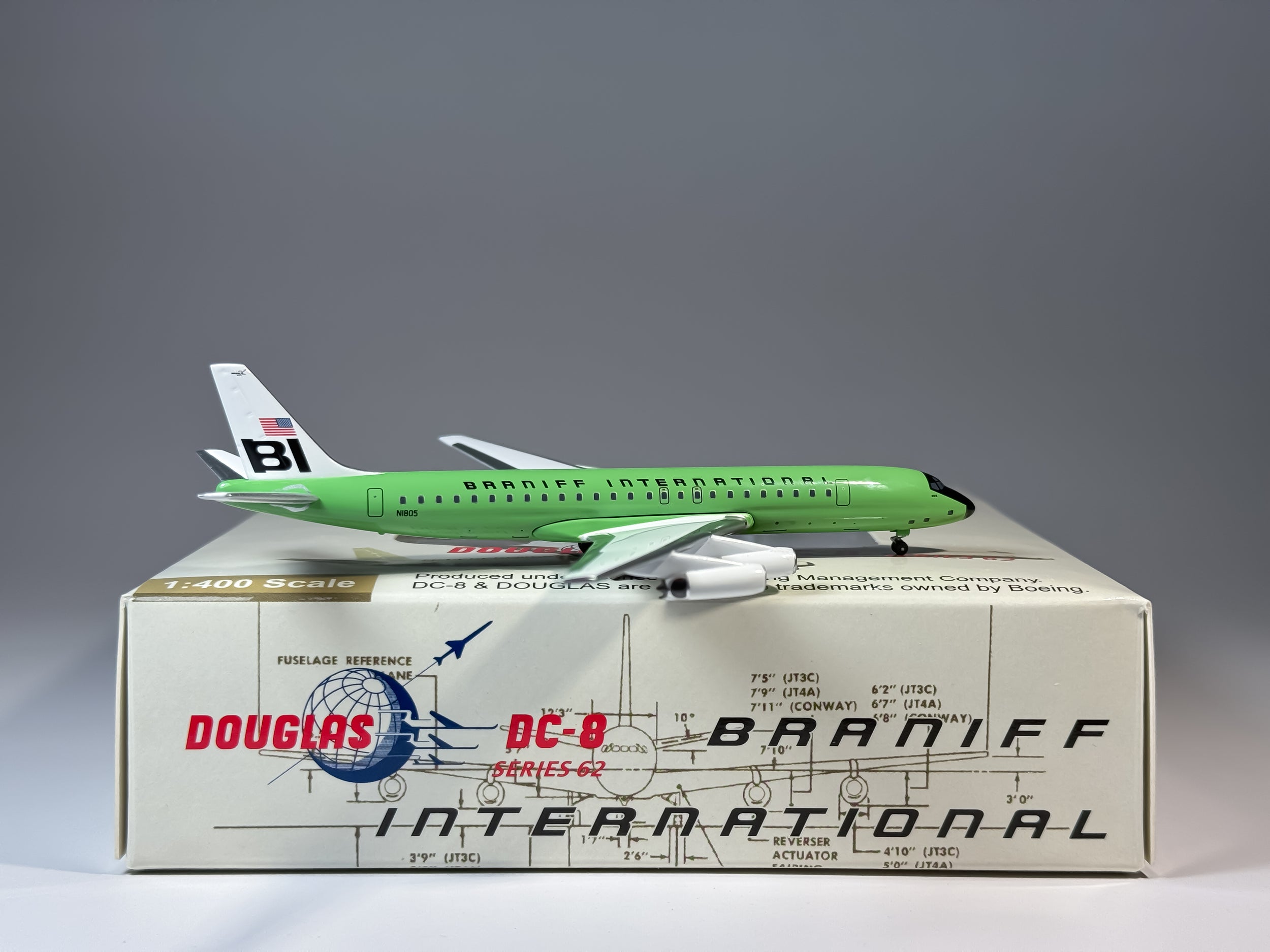 Braniff International Douglas DC-8-62 1:400 Aeroclassics N1805 (ACBNF0408A)