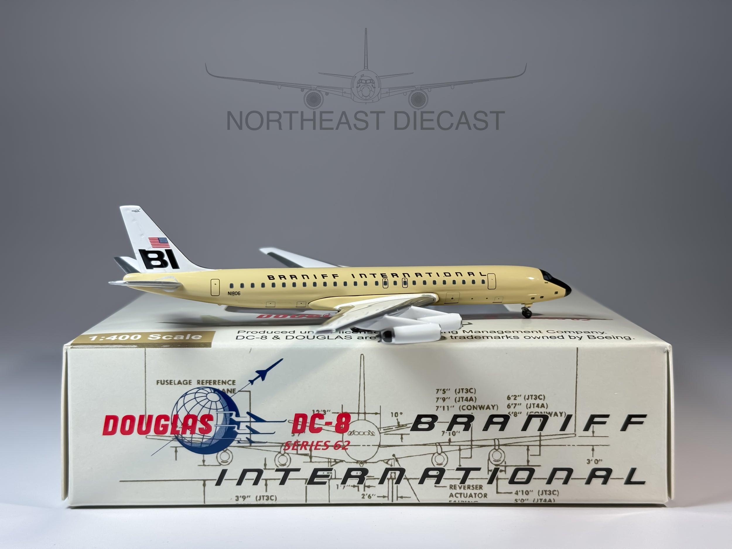 Braniff Douglas DC-8-62 1:400 Aeroclassics N1806 (ACBNF0408B)