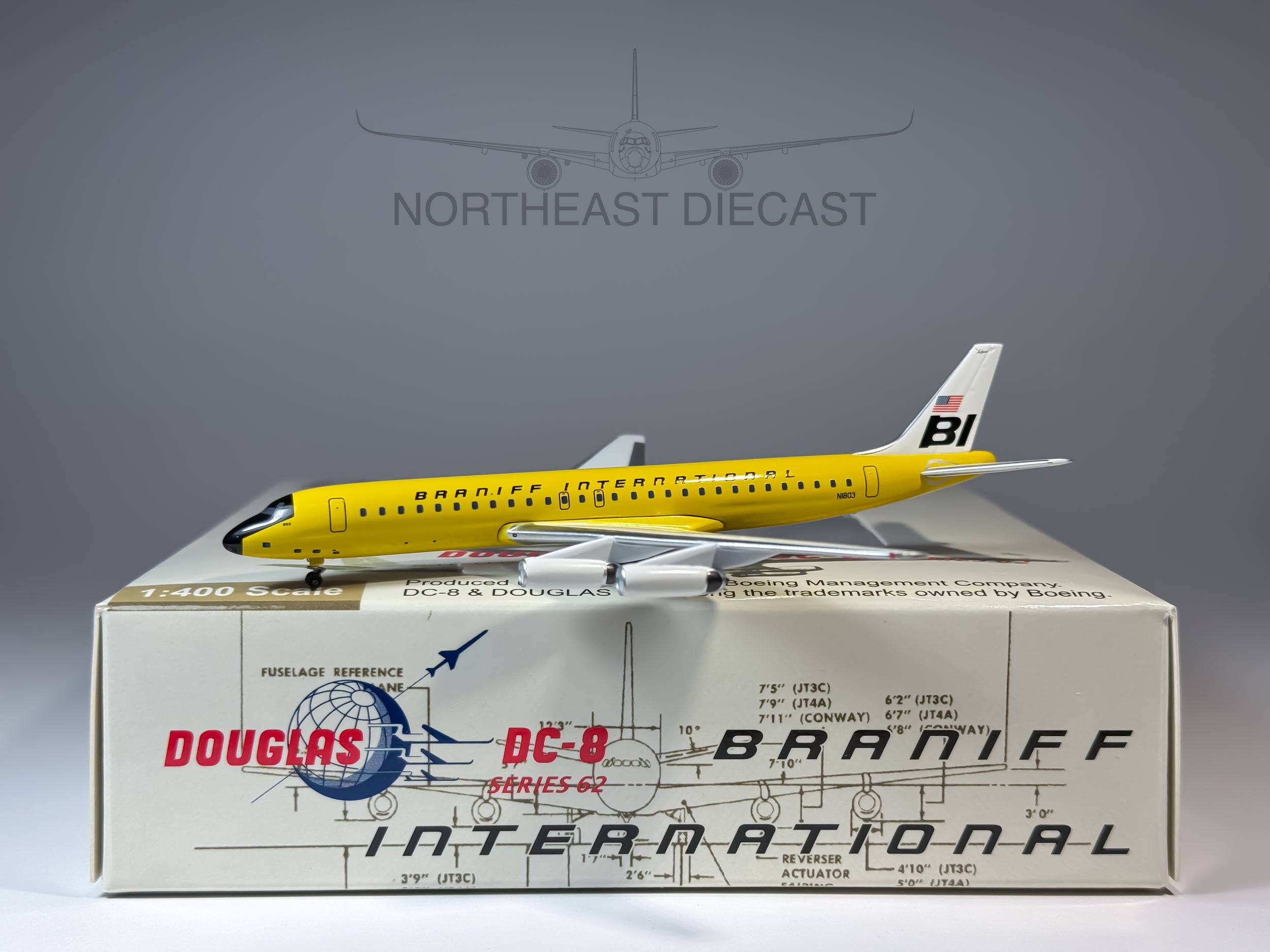 Braniff International Douglas DC-8-62 1:400 Aeroclassics N1803 (ACBNF0408)