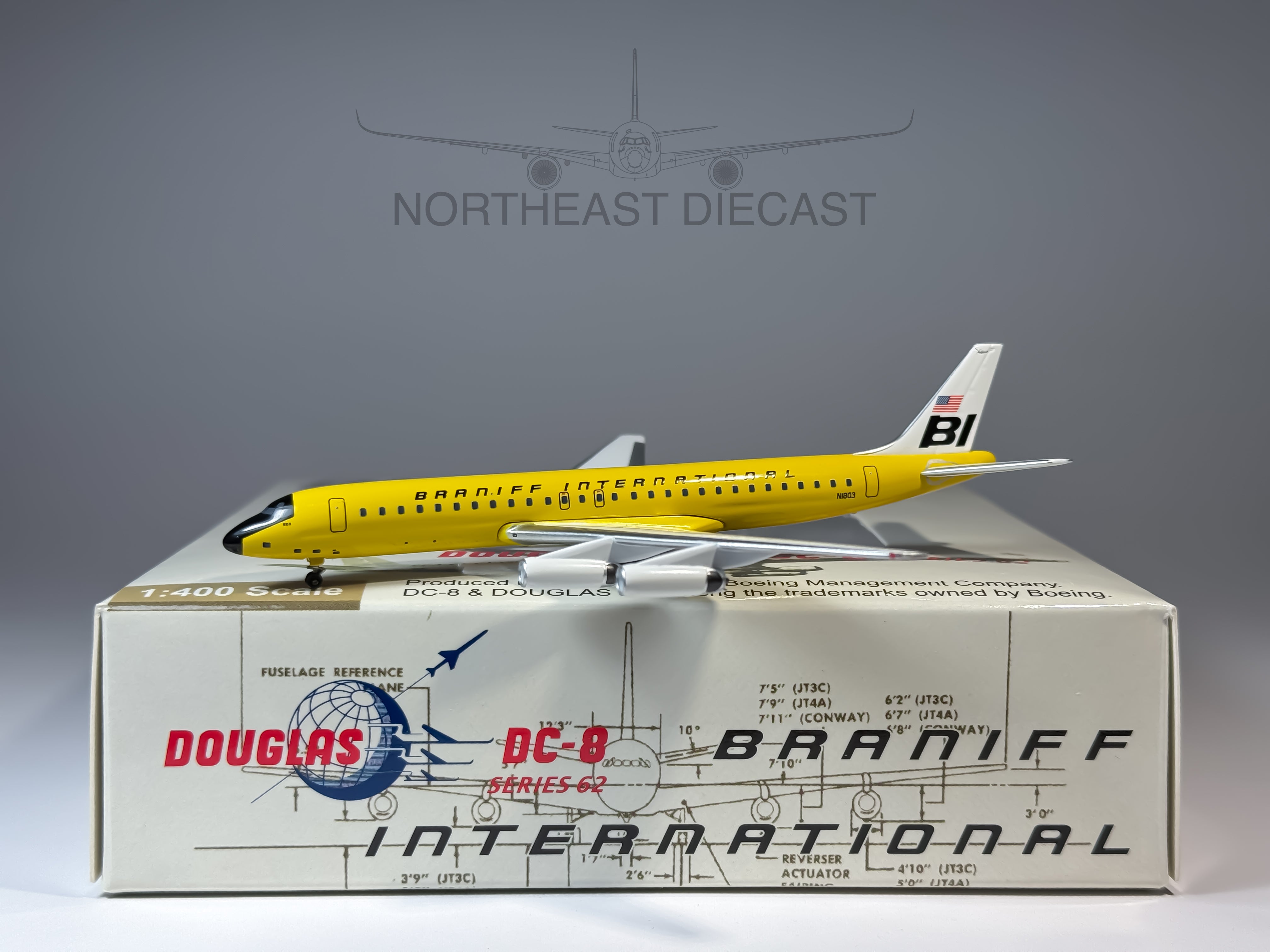 Braniff International Douglas DC-8-62 1:400 Aeroclassics N1803 (ACBNF0408)