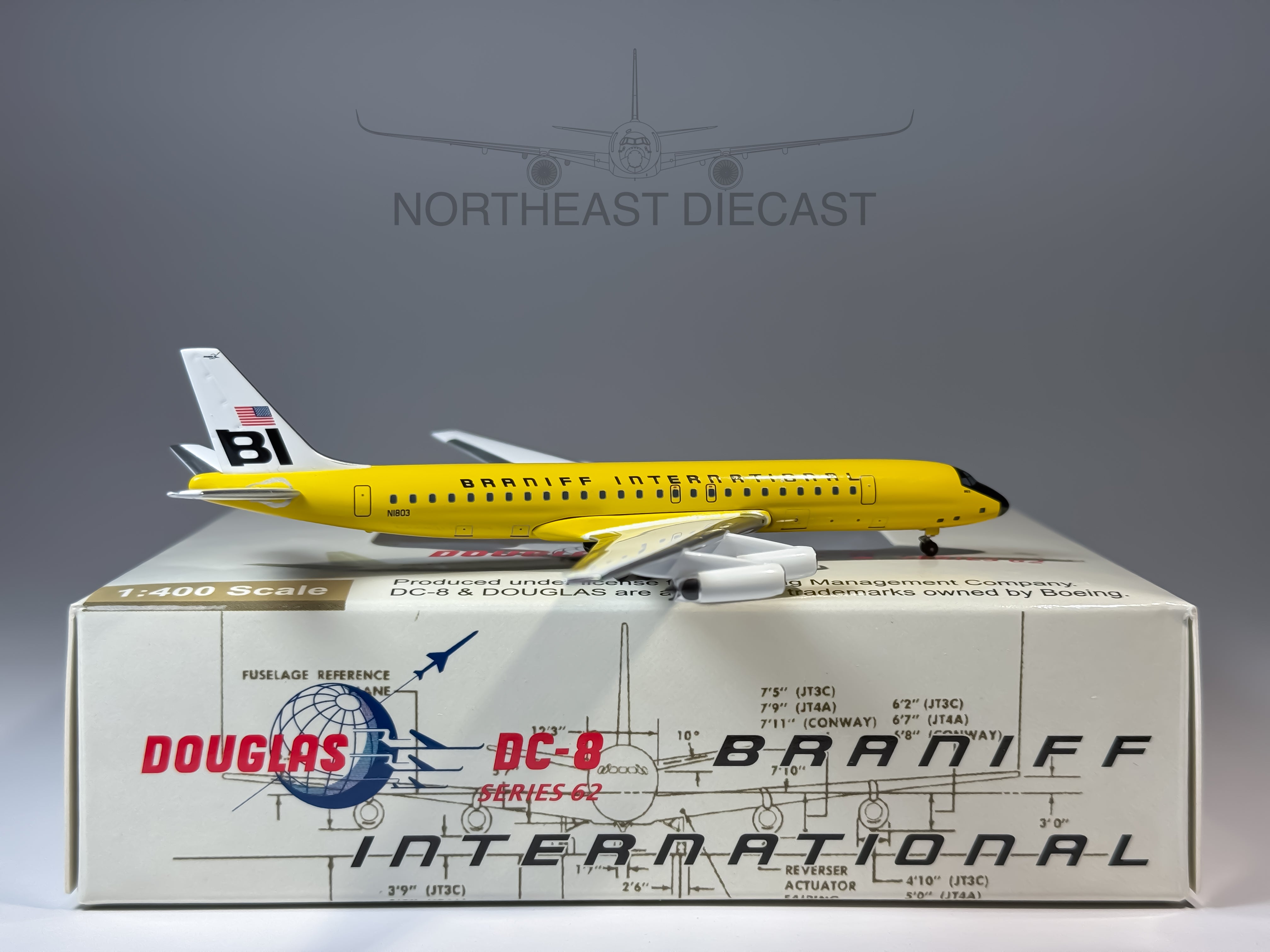 Braniff International Douglas DC-8-62 1:400 Aeroclassics N1803 (ACBNF0408)