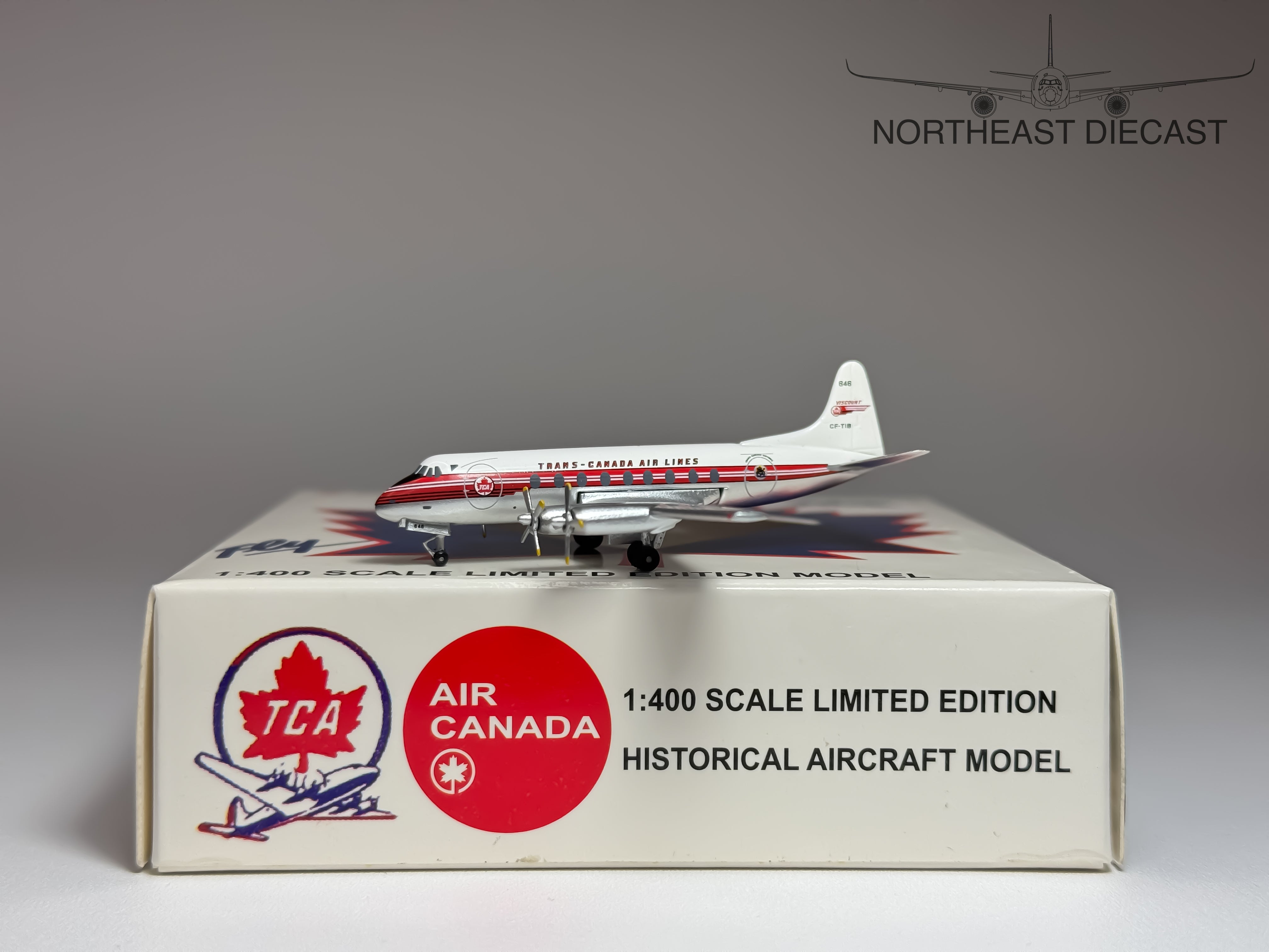 TCA Trans Canada Airlines Vickers Viscount 700 1:400 Aeroclassics CF-TIB (ACCFTIB)