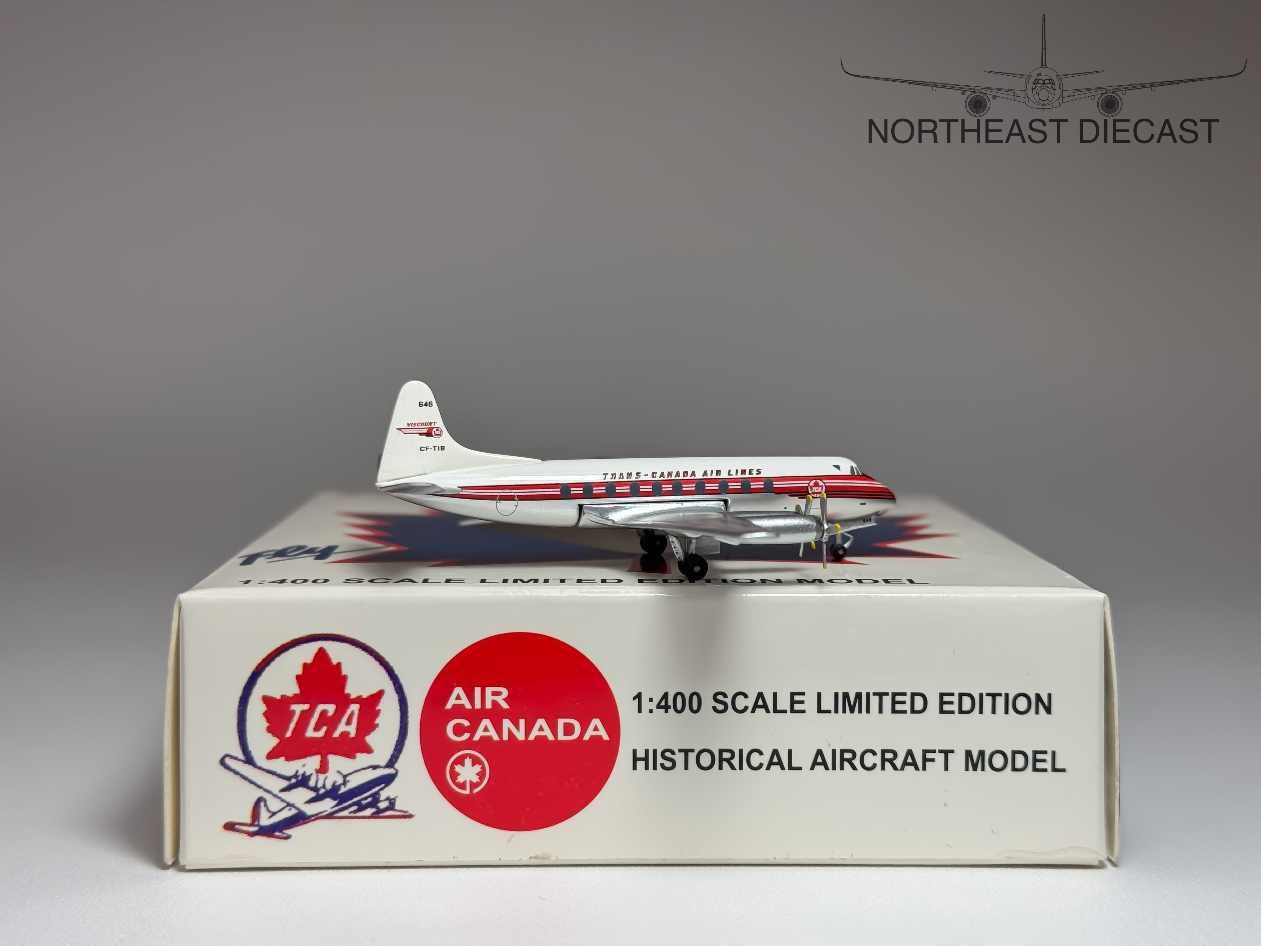 TCA Trans Canada Airlines Vickers Viscount 700 1:400 Aeroclassics CF-TIB (ACCFTIB)