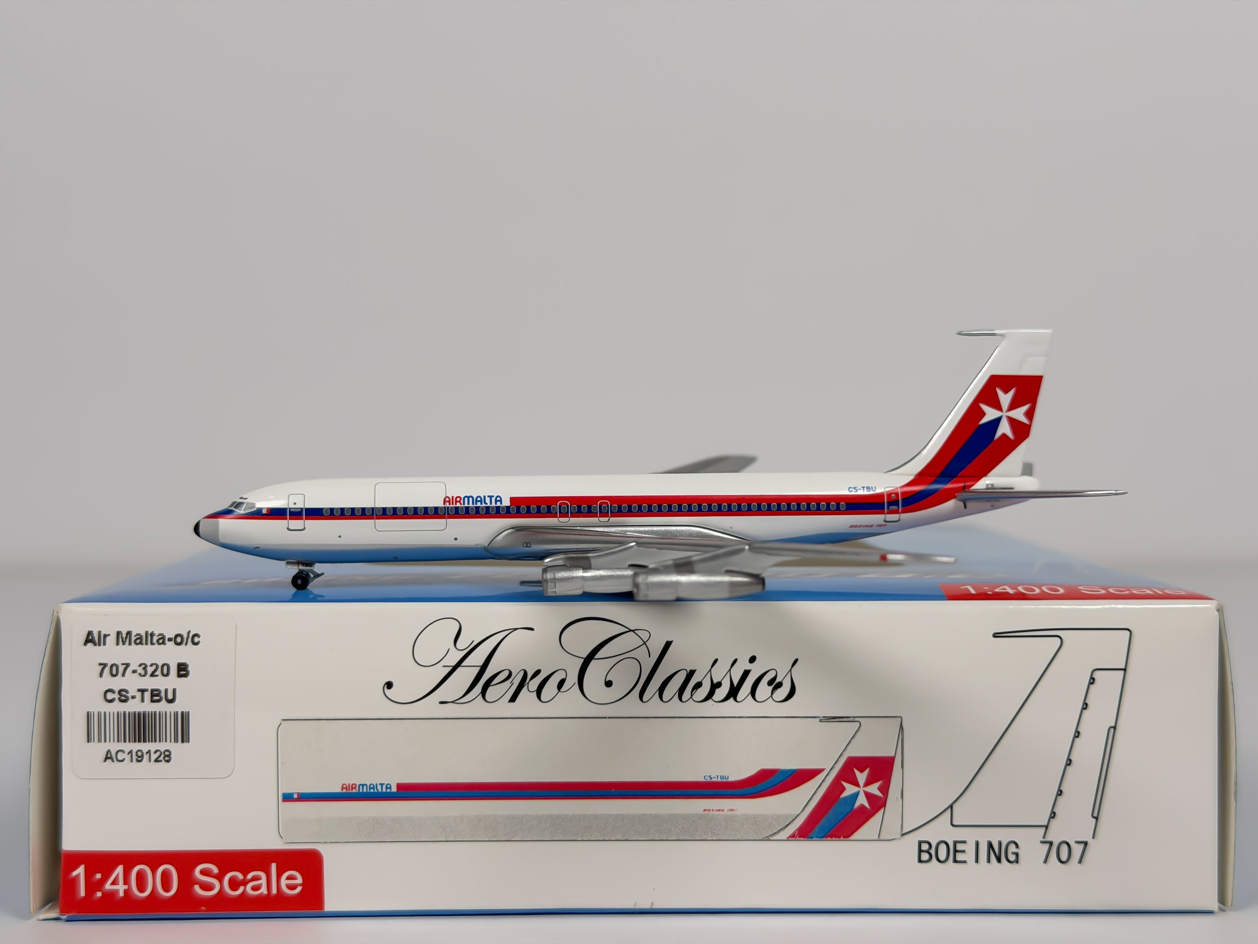 Air Malta Boeing 707-300 1:400 Aeroclassics CS-TBU (ACCSTBU)