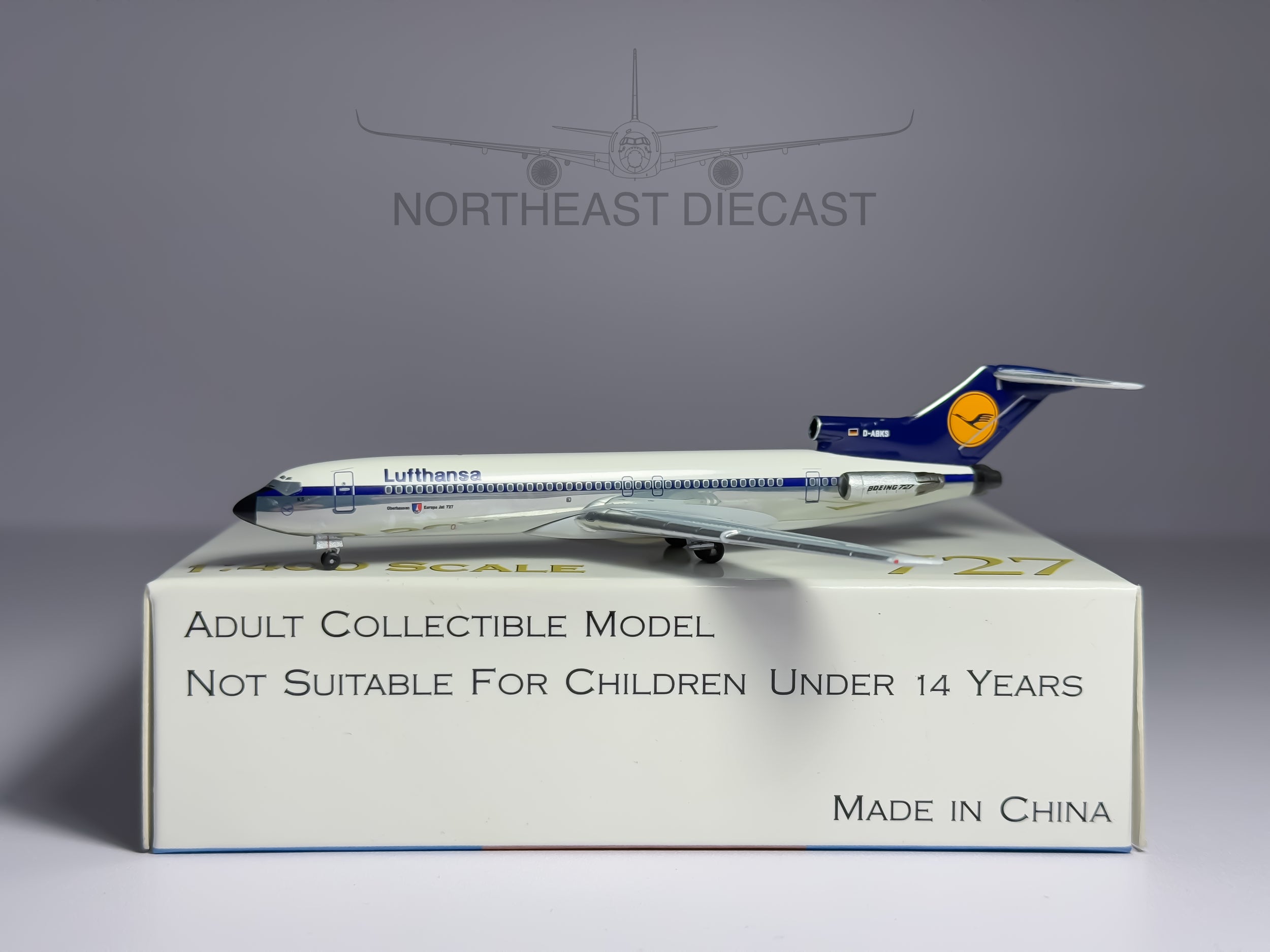 Lufthansa Boeing 727-200 1:400 Aeroclassics D-ABKS (ACDABKS)