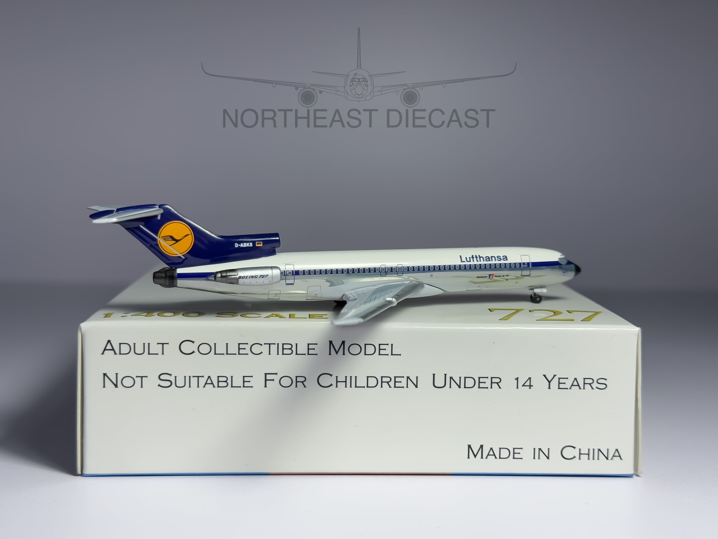 Lufthansa Boeing 727-200 1:400 Aeroclassics D-ABKS (ACDABKS)