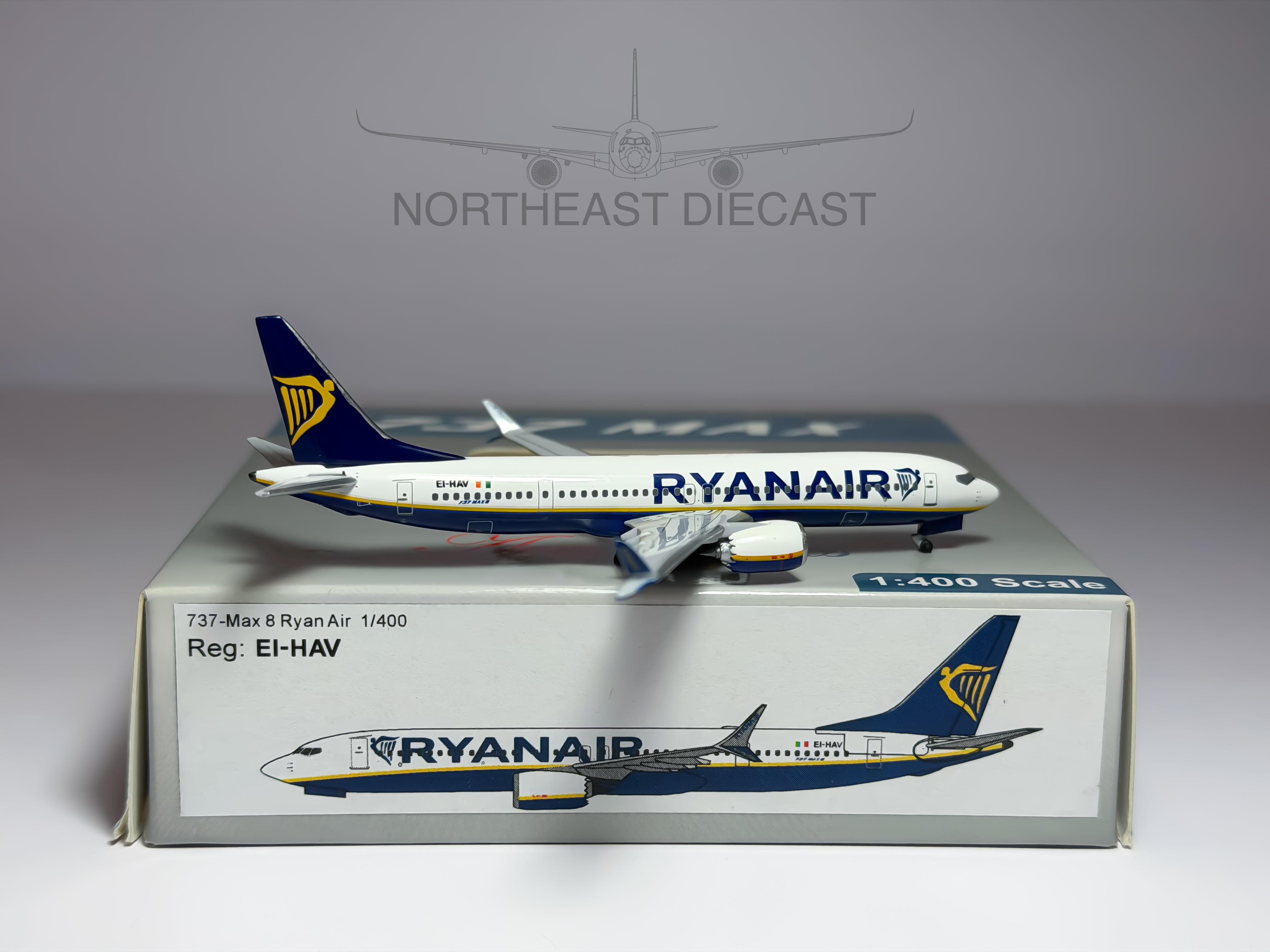 Ryanair Boeing 737 MAX 8 1:400 Aeroclassics EI-HAV (ACEIHAV)