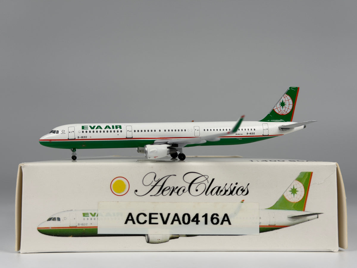 EVA Air Airbus A321 1:400 Aeroclassics B-16212 (ACEVA0416A)