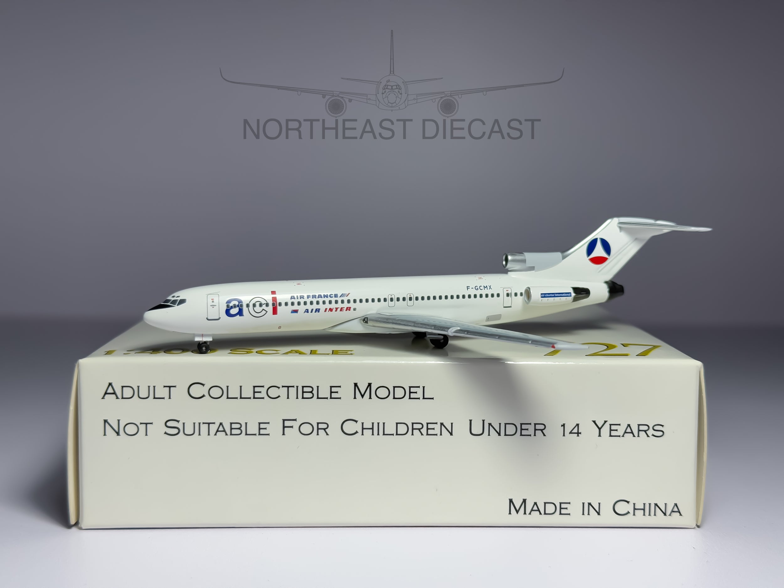 Air France Inter Boeing 727-200 1:400 Aeroclassics F-GCMX (ACFGCMX)