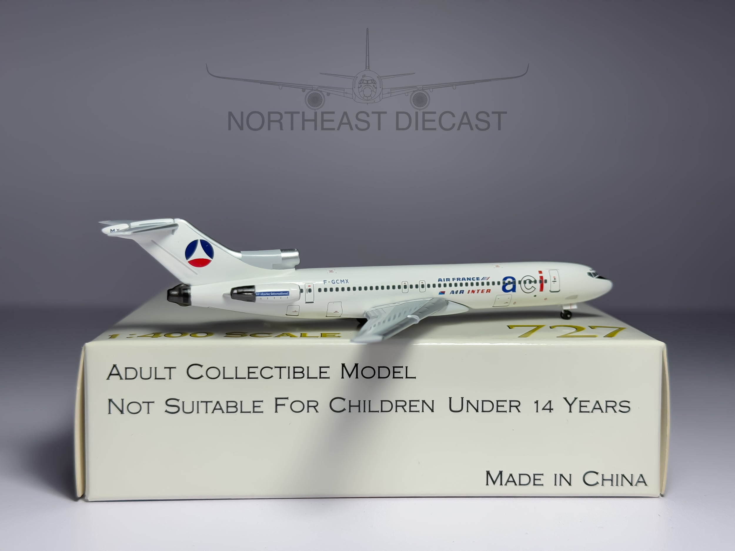 Air France Inter Boeing 727-200 1:400 Aeroclassics F-GCMX (ACFGCMX)