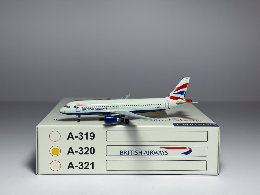 British Airways Airbus A320 1:400 Aeroclassics G-BUSJ (ACGBUSJ)