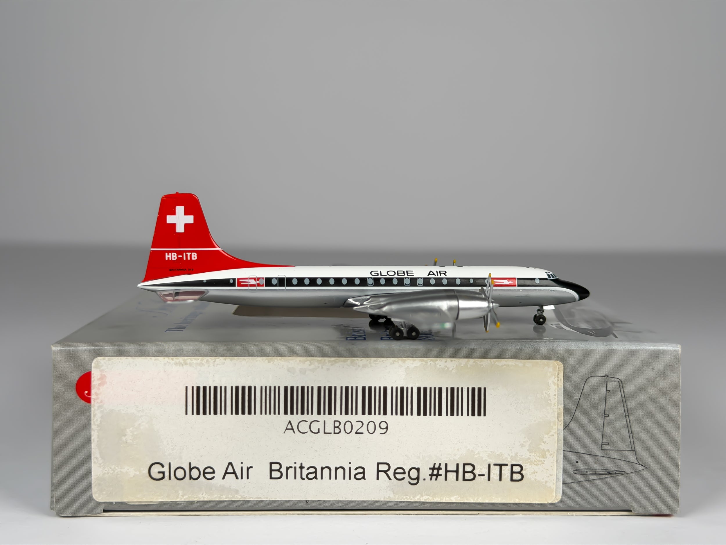 Globe Air Bristol 175 Britannia 1:400 Aeroclassics HB-ITB (ACGLB0209)